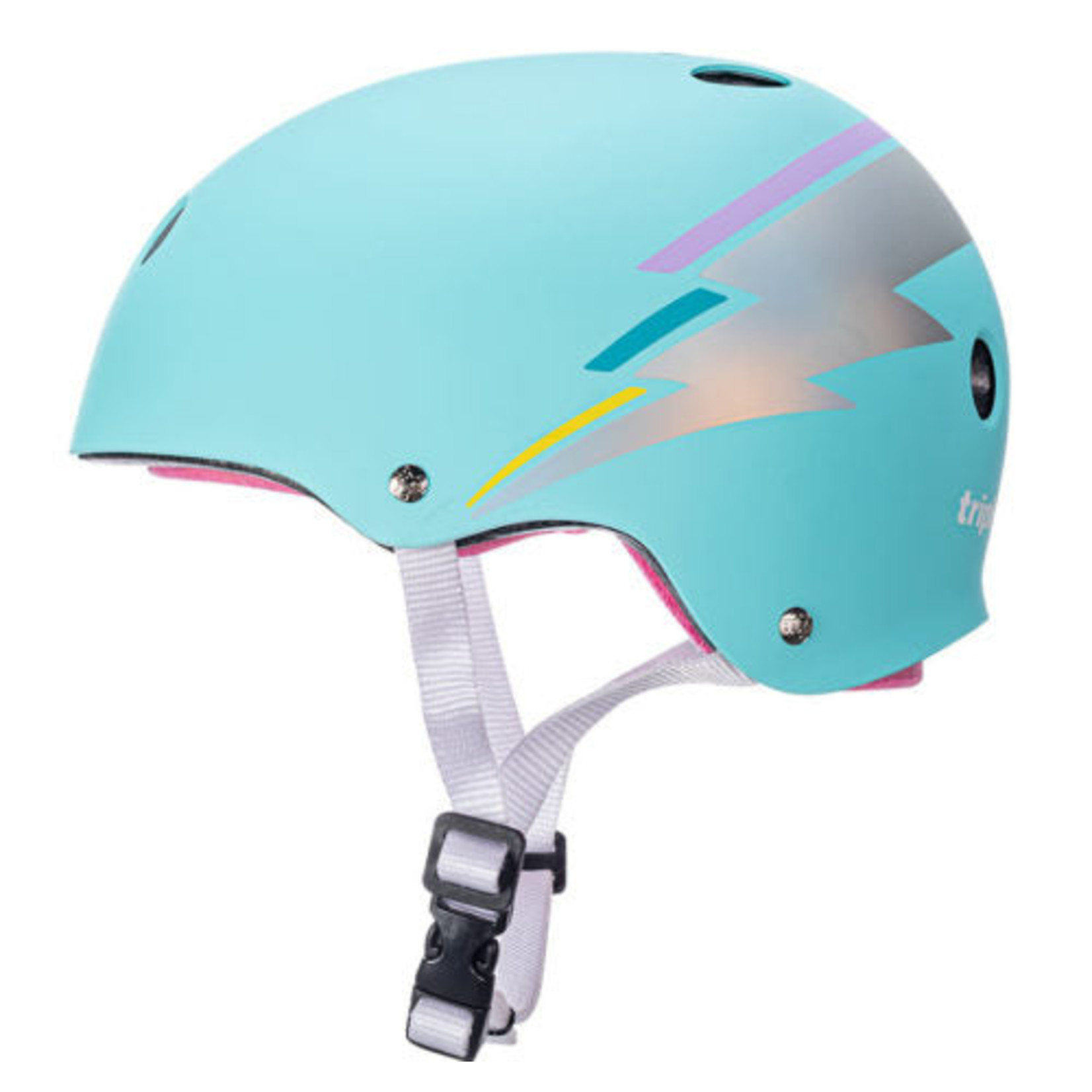 Triple 8 Cert Sweatsaver Helmet - Teal Hologram - XS/S