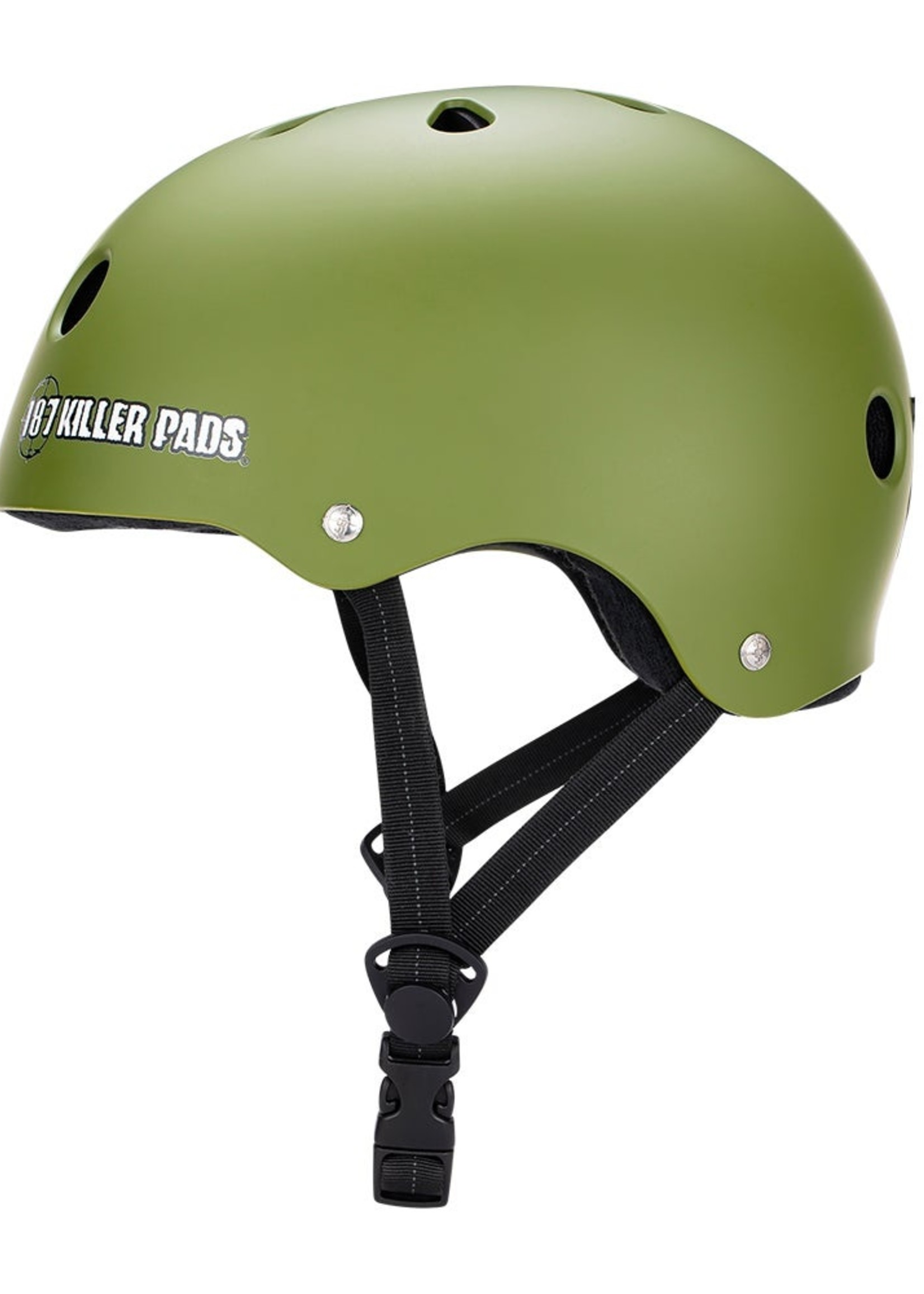187 187 Pro Skate Sweatsaver Helmet - LG - Army Green Matte