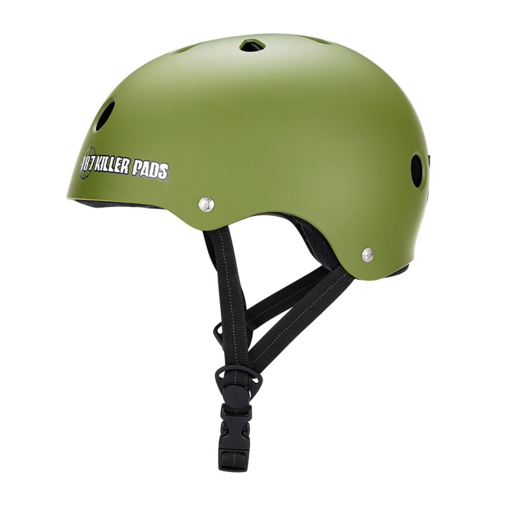 187 187 Pro Skate Sweatsaver Helmet - MD - Army Green Matte