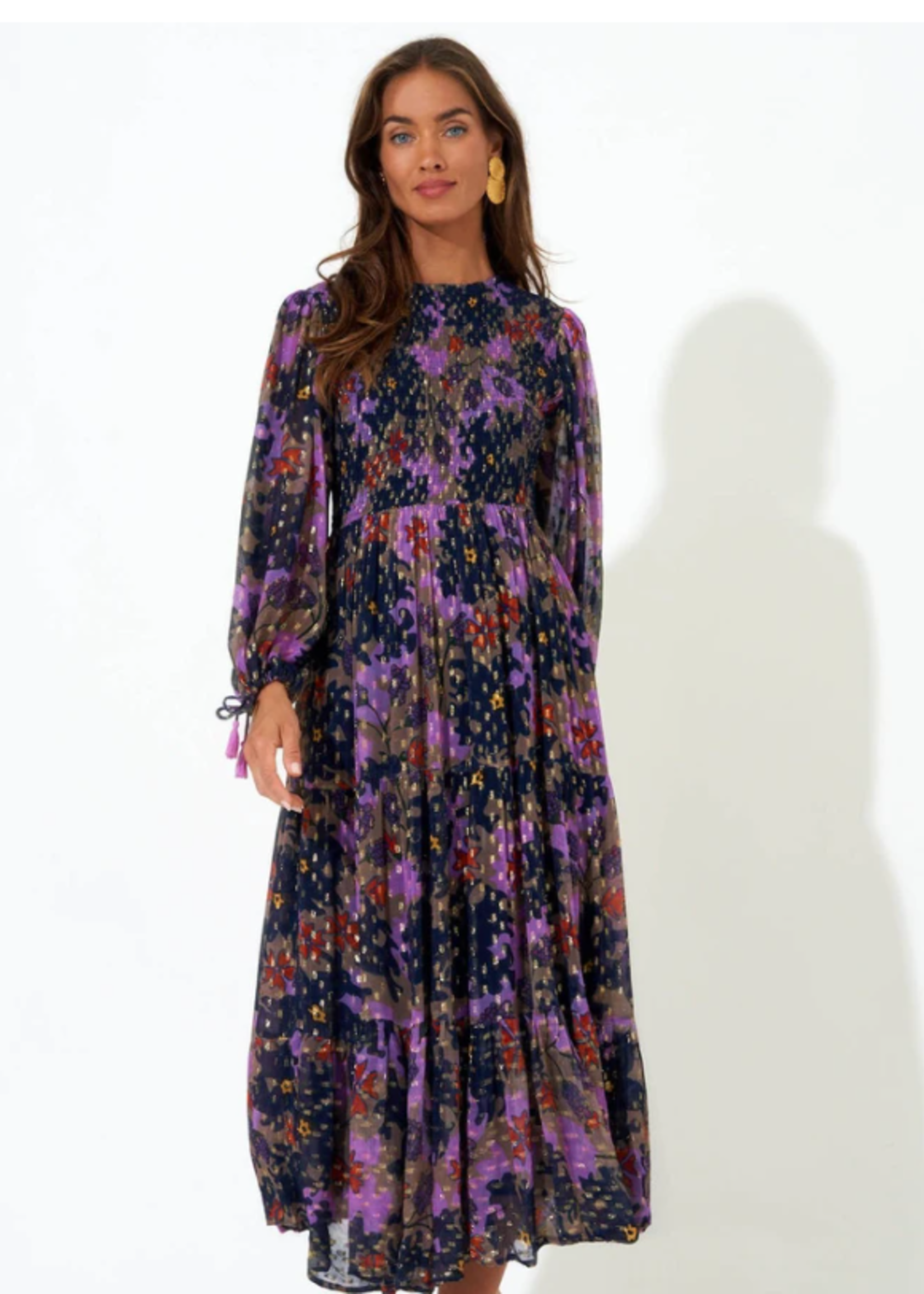 smocked top maxi dress