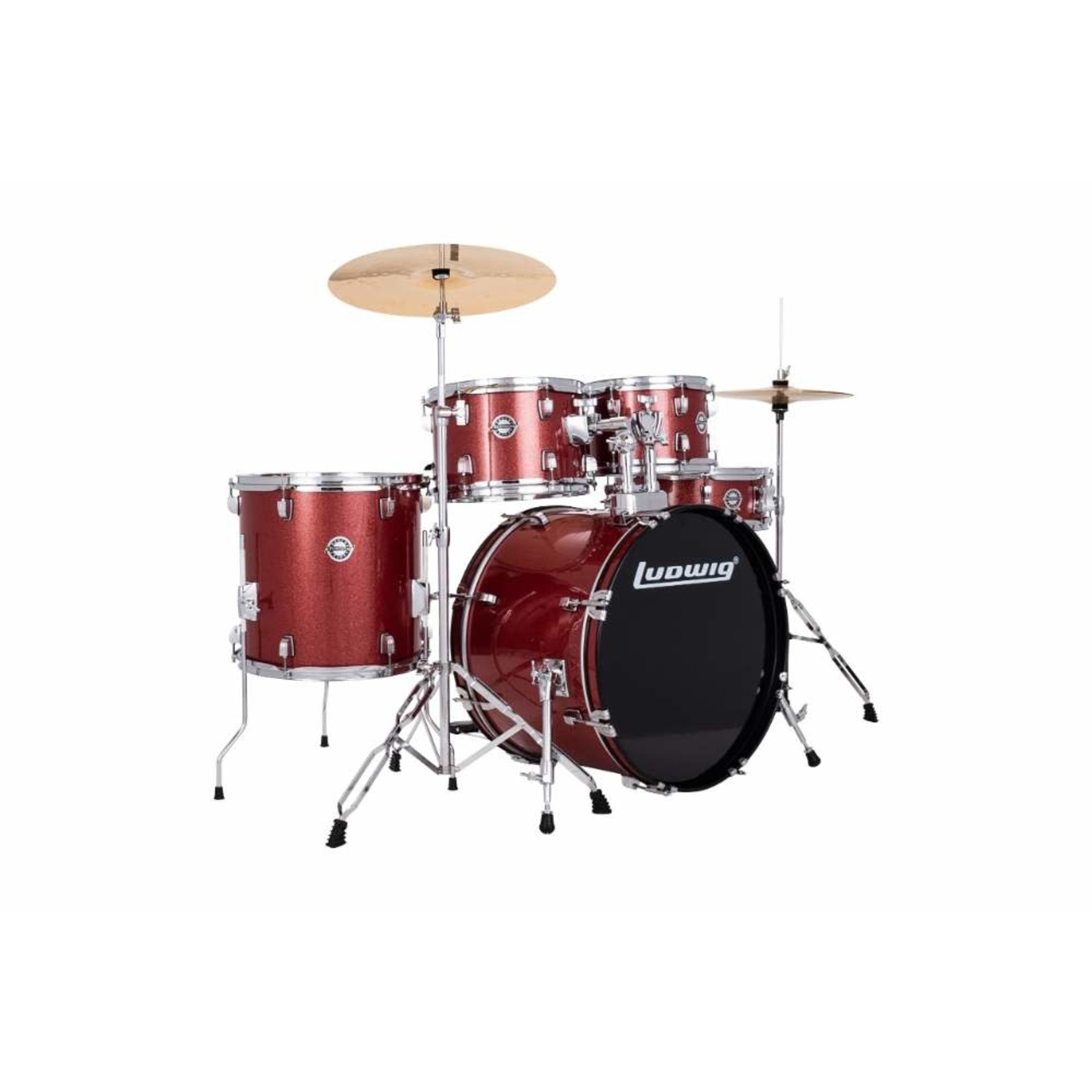 Ludwig Ludwig Accent 5-Pc 22" Complete Drive (Red Sparkle)