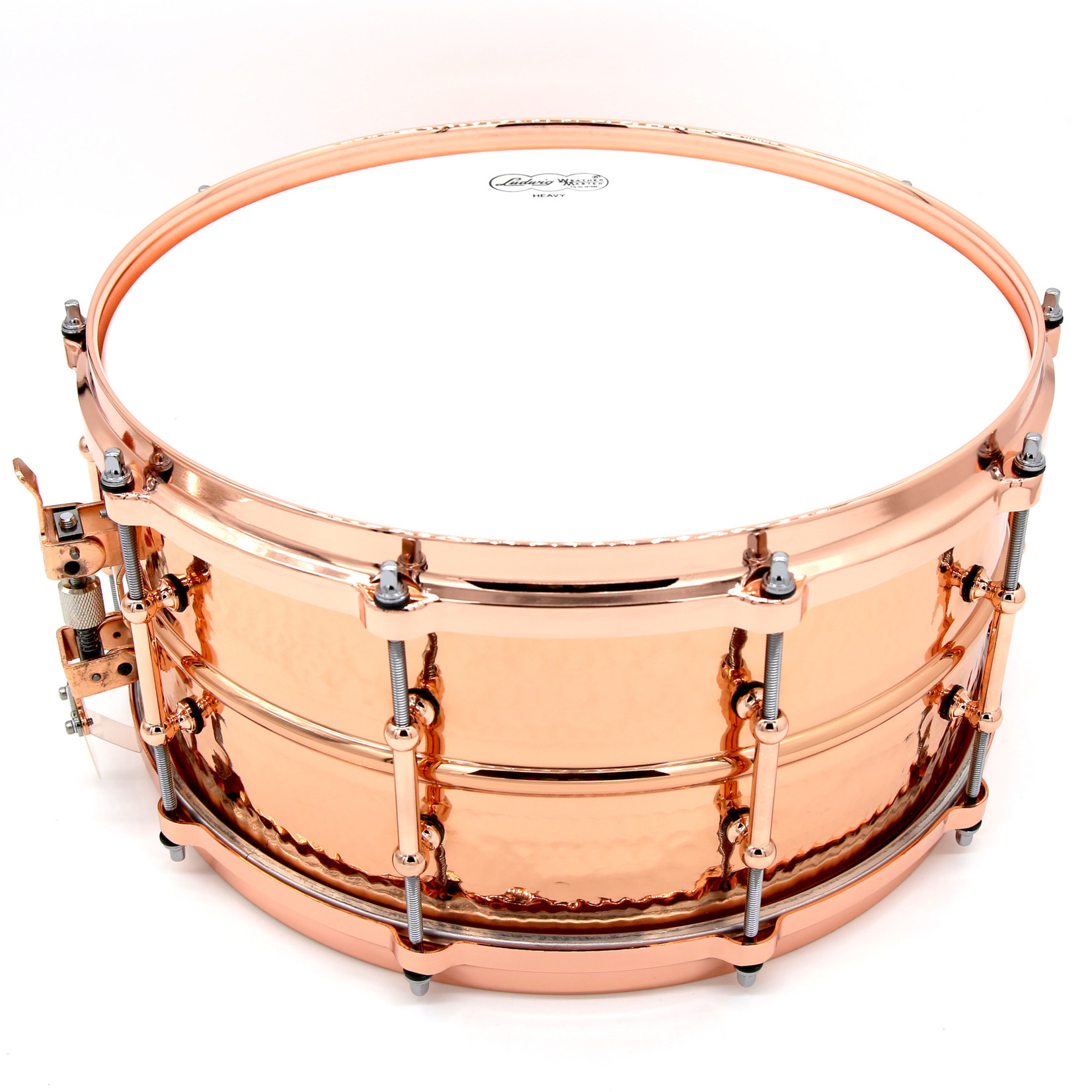 Ludwig Ludwig 6.5x14" Copperphonic Hammered With Tube Lugs And Copper Hardware LC662KTC