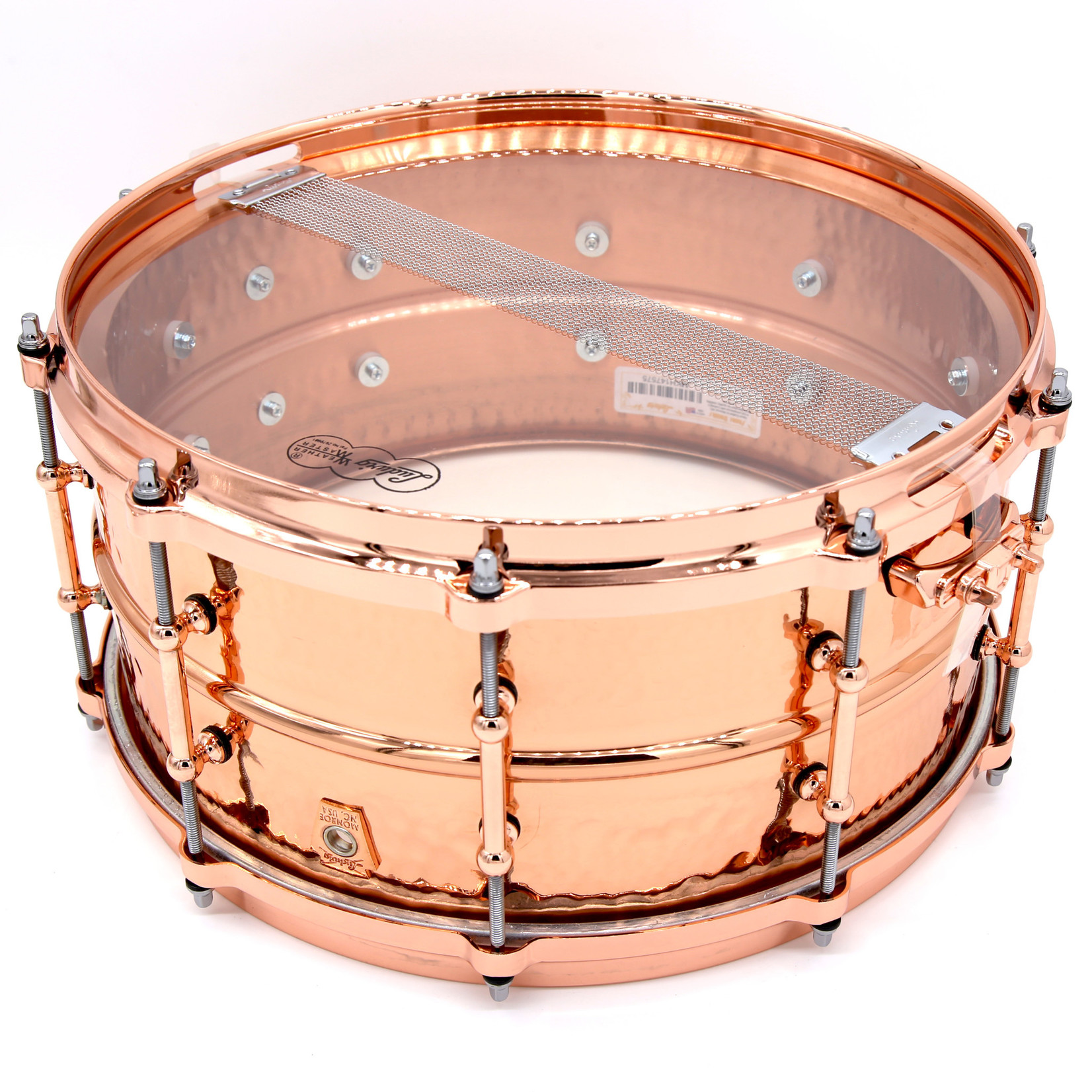 Ludwig Ludwig 6.5x14" Copperphonic Hammered With Tube Lugs And Copper Hardware LC662KTC