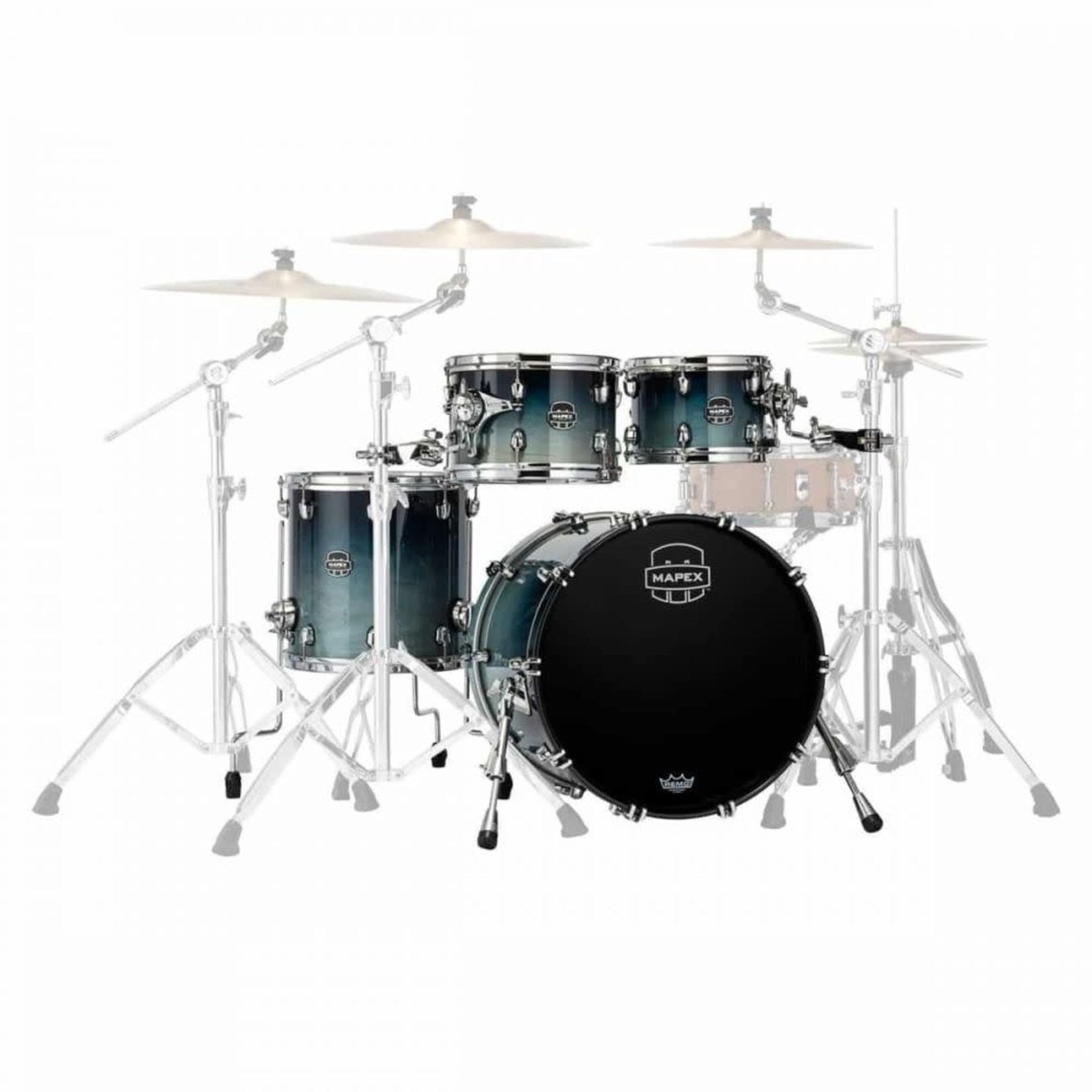 Mapex Mapex Saturn Rock 4-Pc Shell Pack 10/12/16/22 (Teal Blue Fade)