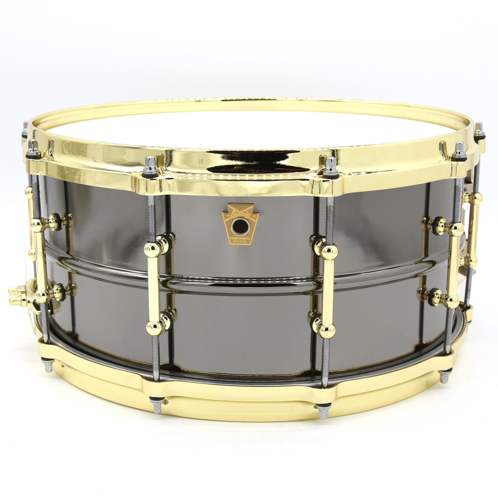 Ludwig Drums Black Beauty Brass Snare Drum, 10 Lugs - 6.5x14