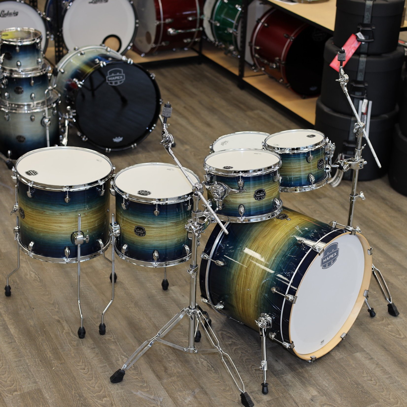 Mapex Mapex Armory 6-Pc Studioease Fast Shell Pack 10/12/14/16/22/14s (Rainforest Burst) AR628SFUET