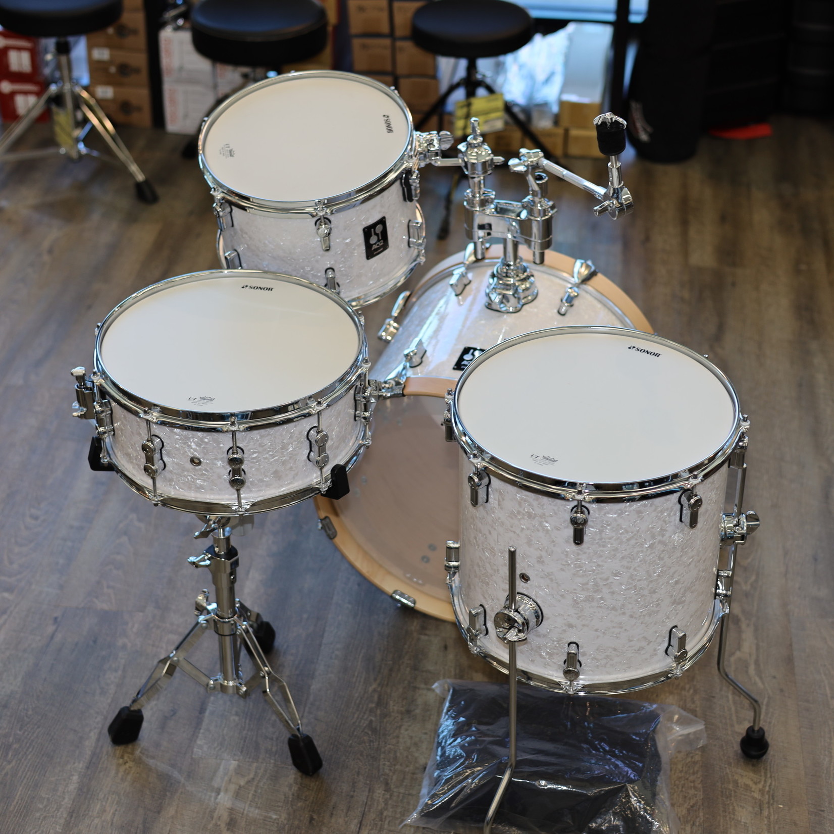 Sonor Sonor AQ2 Maple Bop Set Shell Pack 12/14/14/18 White Marine Pearl AQ2-BOPWMCWHP