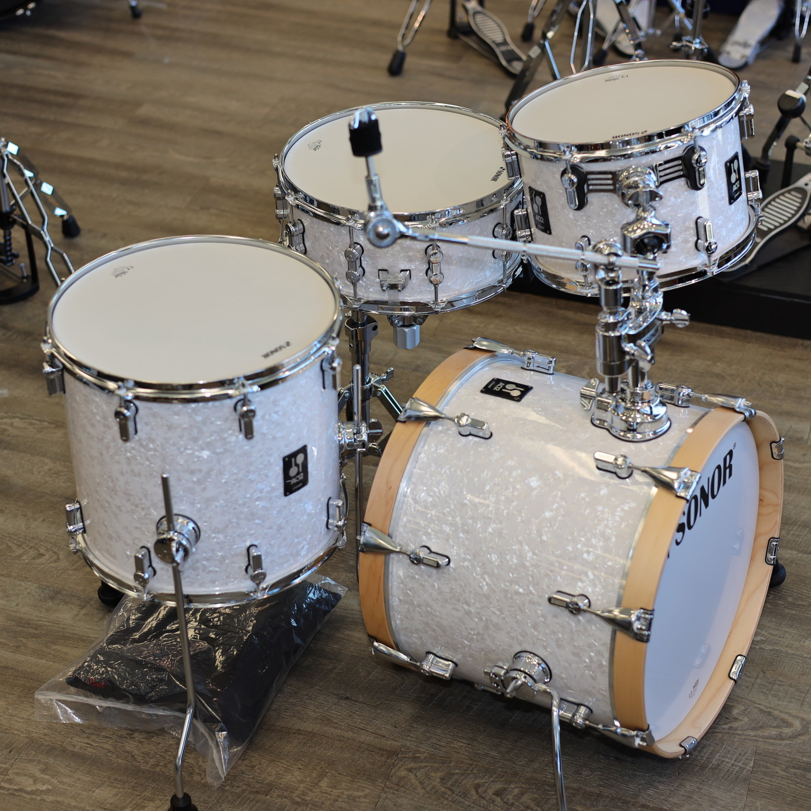 Sonor Sonor AQ2 Maple Bop Set Shell Pack 12/14/14/18 White Marine Pearl AQ2-BOPWMCWHP