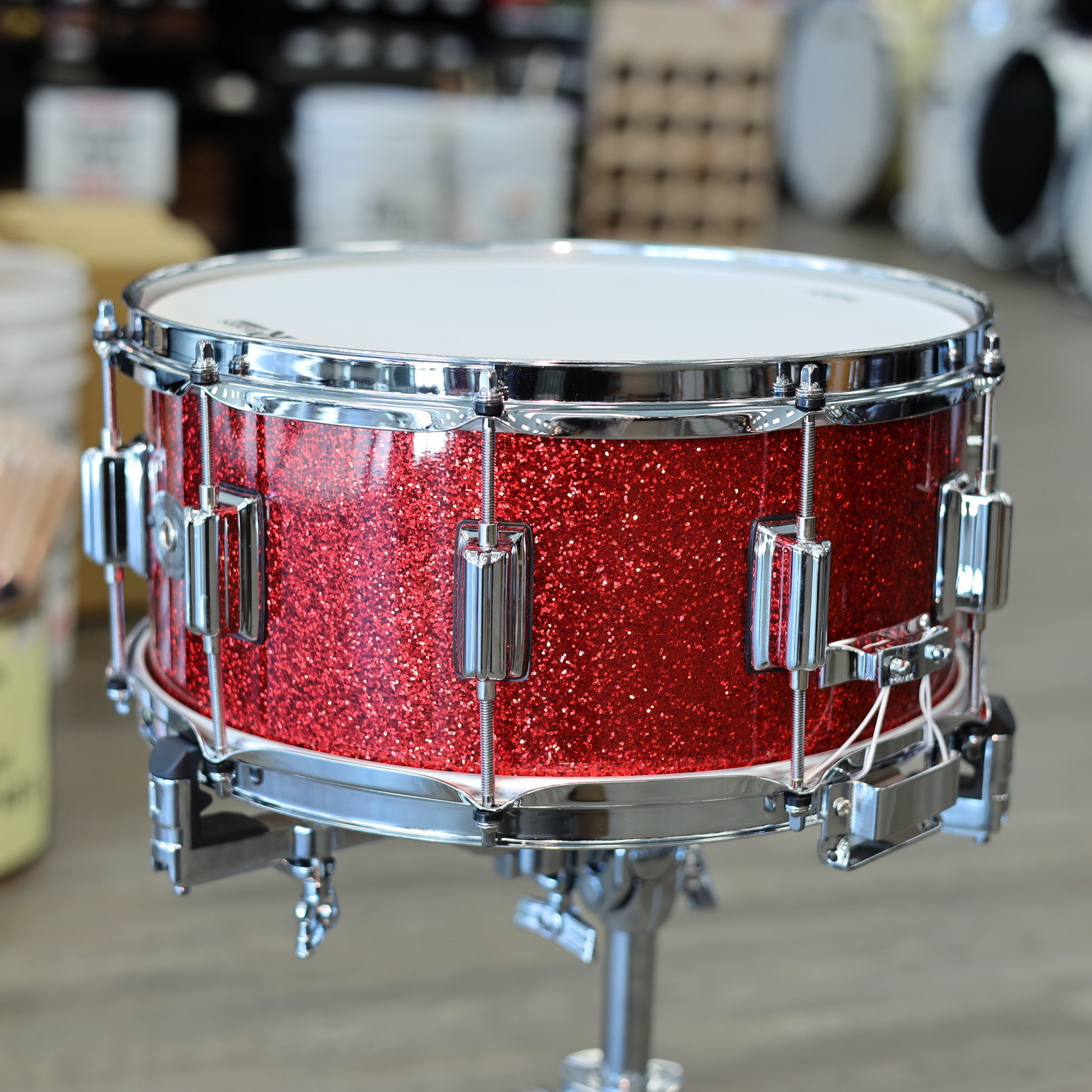 Rogers Rogers 6.5x14 Dyna-Sonic Classic Snare Drum Red Sparkle Lacquer