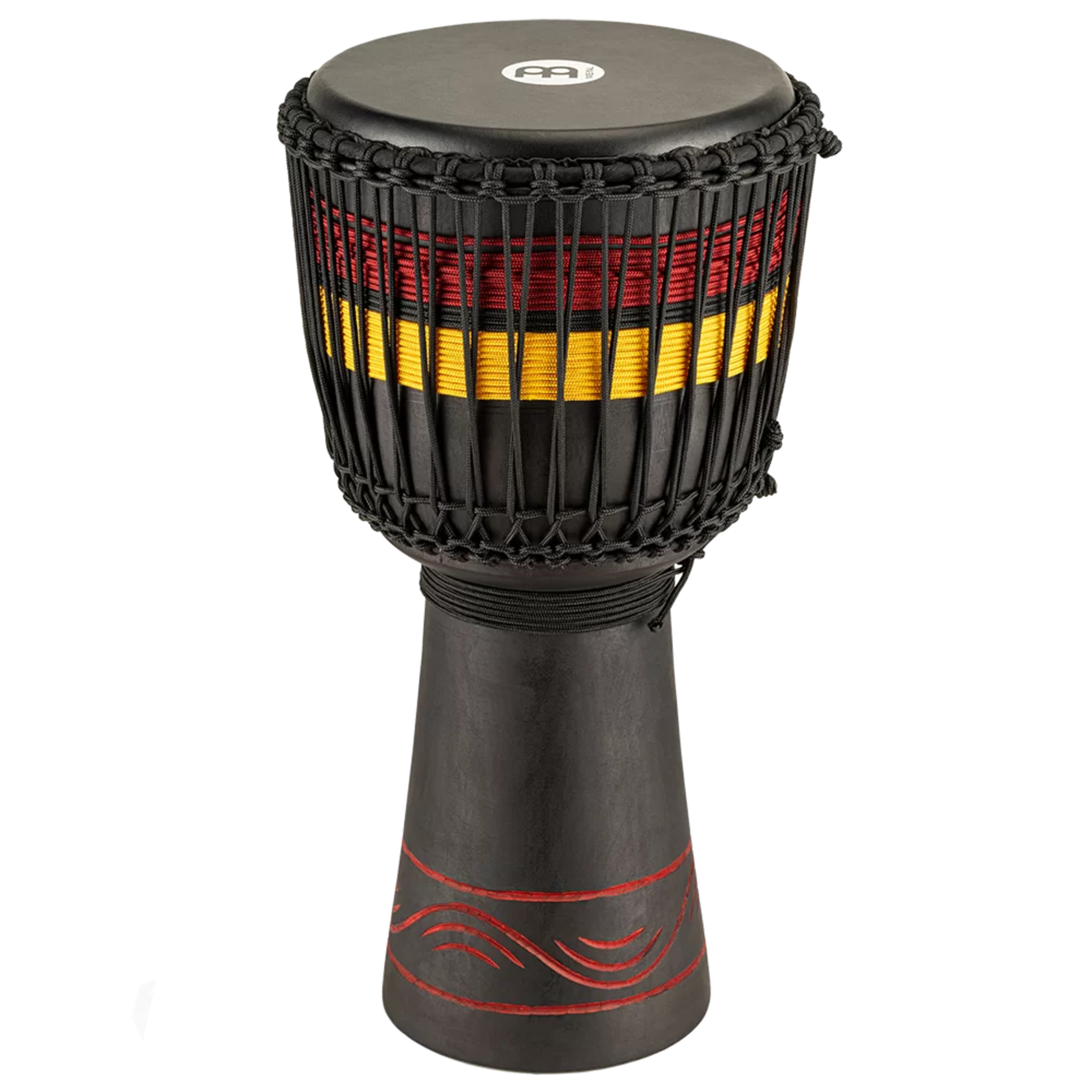 Meinl Meinl 12" Original African Style Rope Tuned Djembe (Black With Red/Yellow Ropes) ADJ7-L