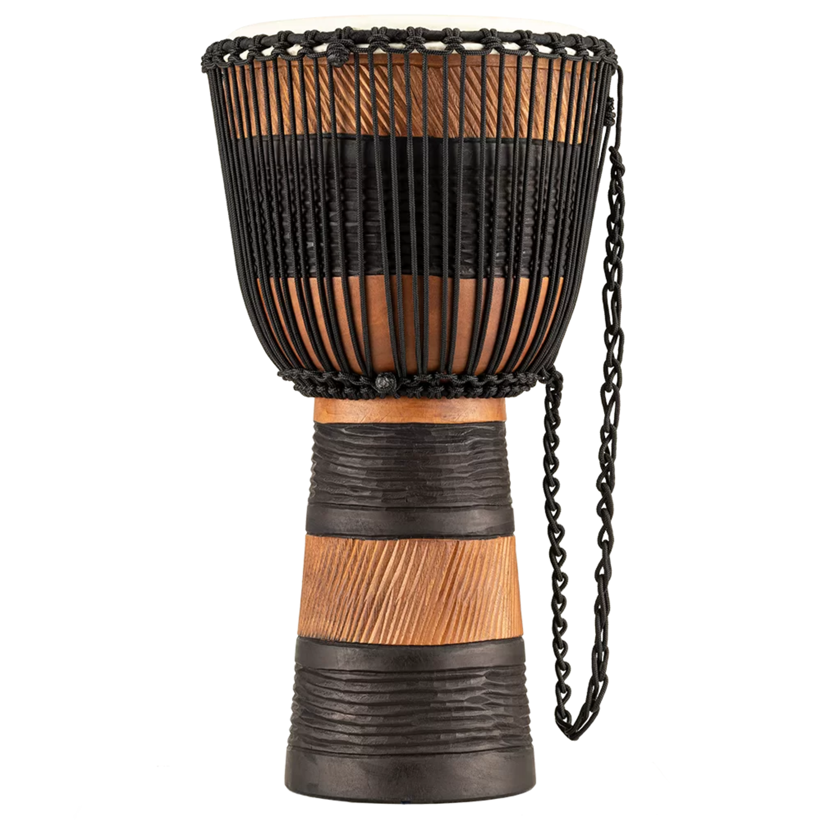 Meinl Meinl 12" Original African Style Rope Tuned Wood Djembe with Bag (Brown/Black) ADJ3-L+BAG