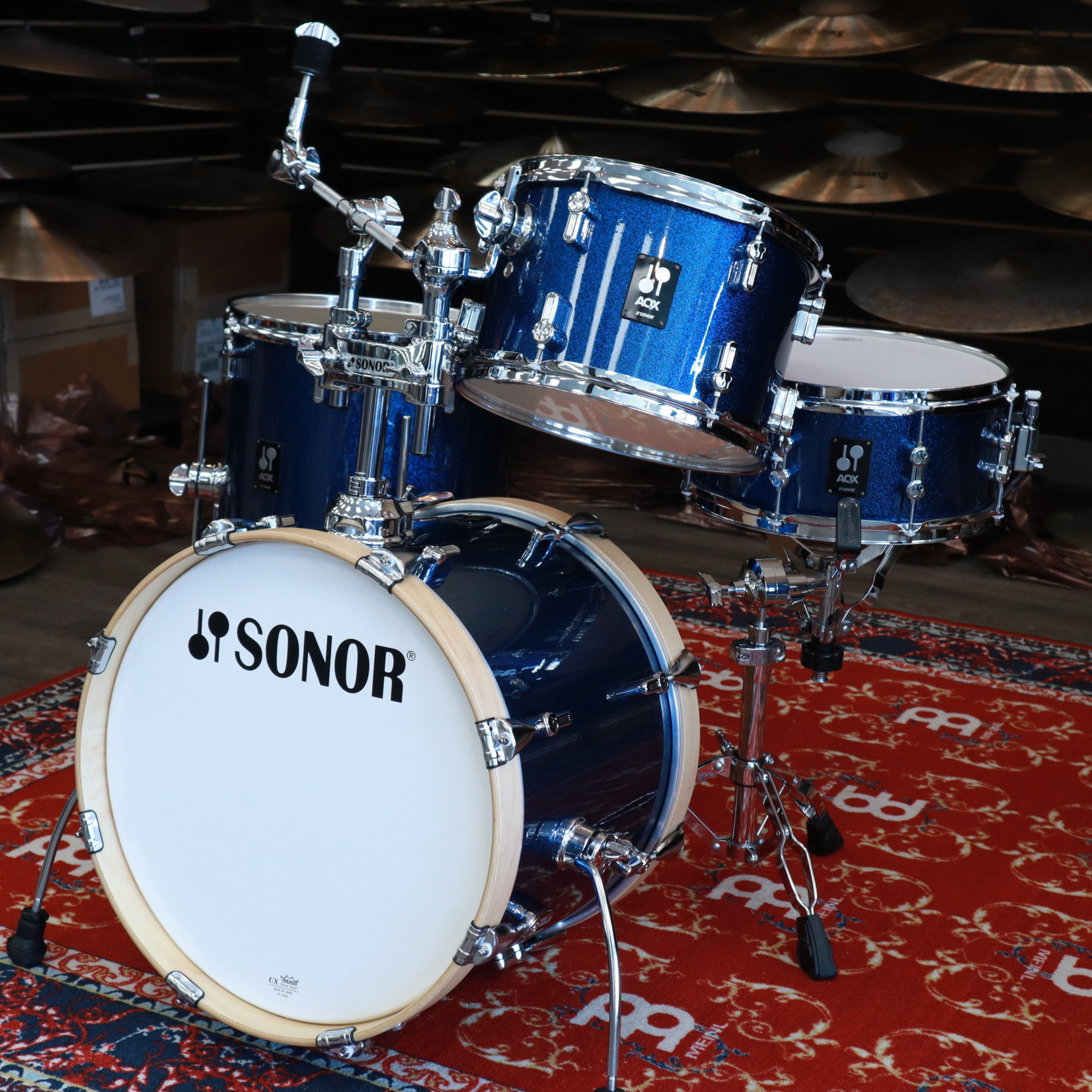 Sonor Sonor AQX Jazz Set Shell Pack 12/13/14/18 Blue Ocean Sparkle AQX-JAZZWMCBOS