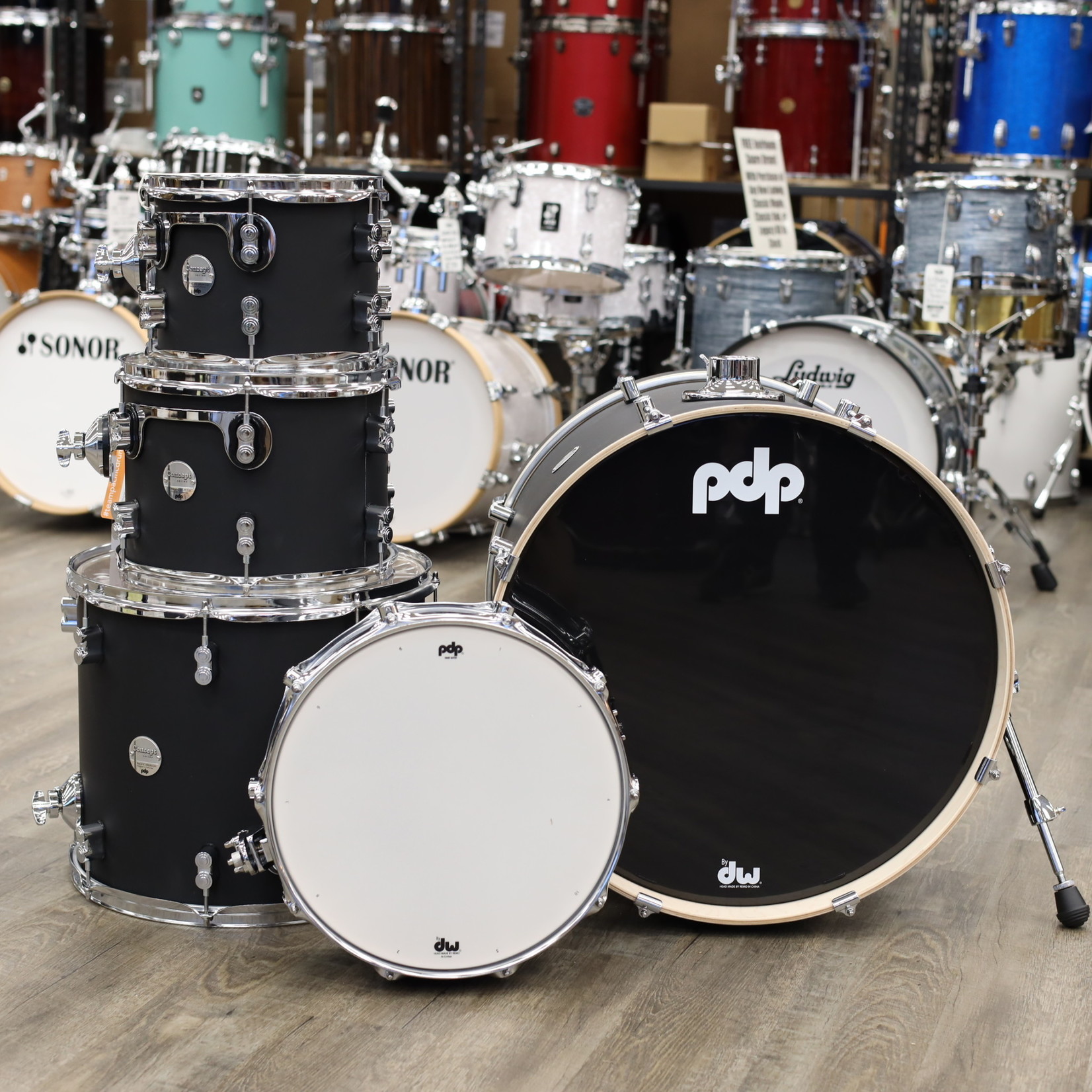 PDP PDP CONCEPT MAPLE 5-PC SHELL PACK (SATIN BLACK)