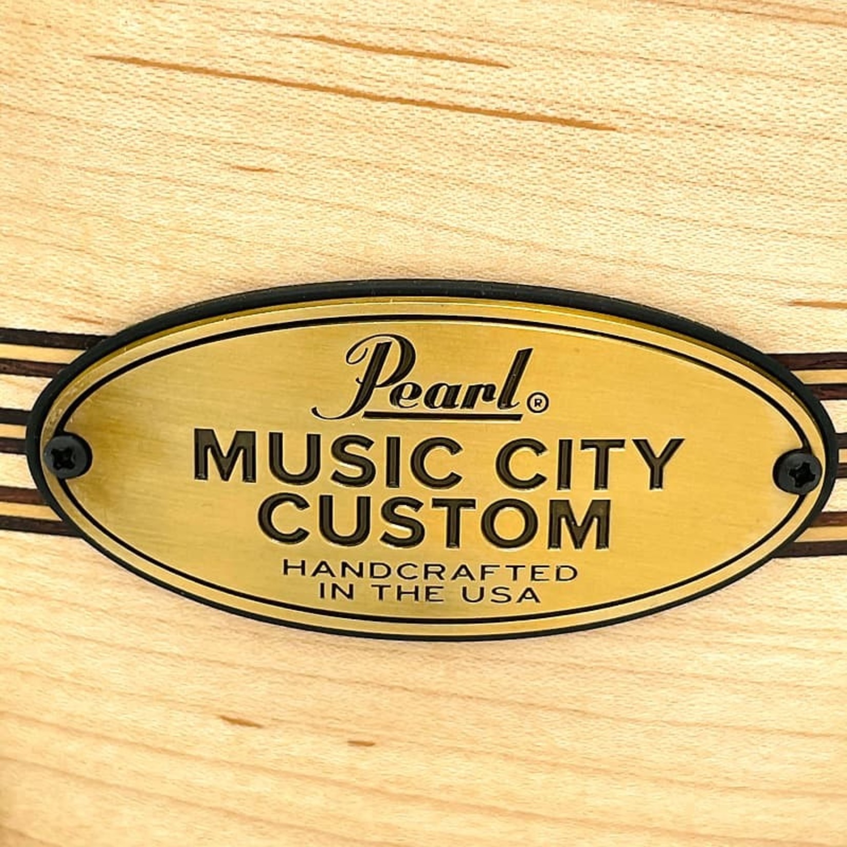 Pearl Pearl Music City Custom Solid Maple 6.5x14" Snare Drum (Natural) w/Boxwood-Rosewood Inlay