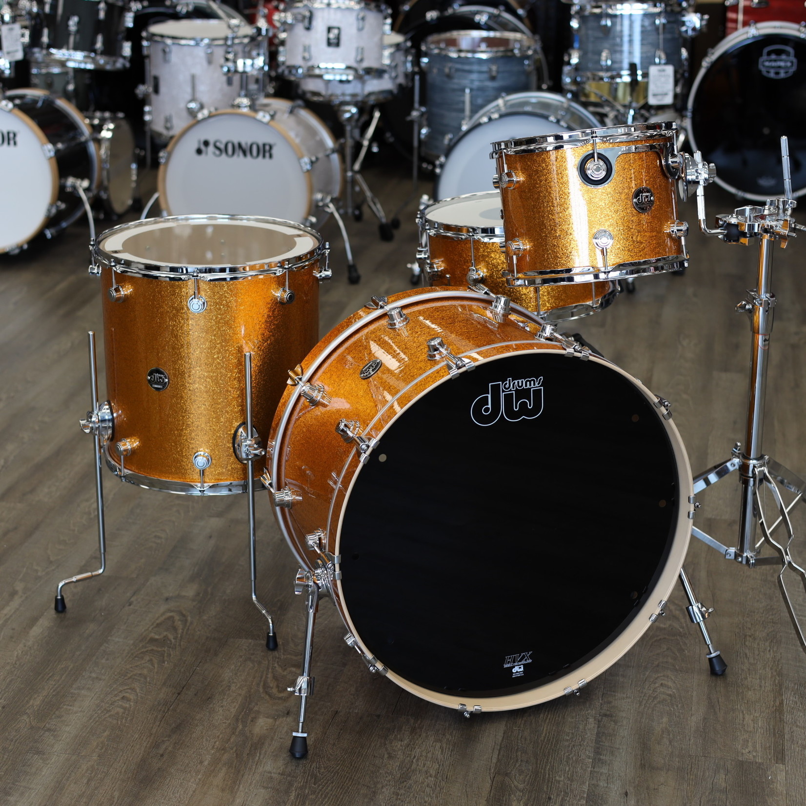 DW DW Performance Series 4-Piece Shell Pack 24/12/16/14S (Gold Sparkle)