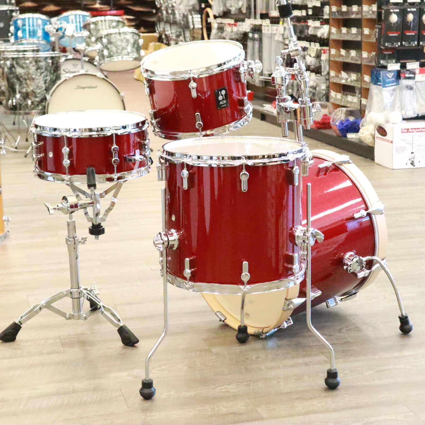 Sonor AQX Jazz Set Shell Pack 12/13/14/18 Red Moon Sparkle AQX