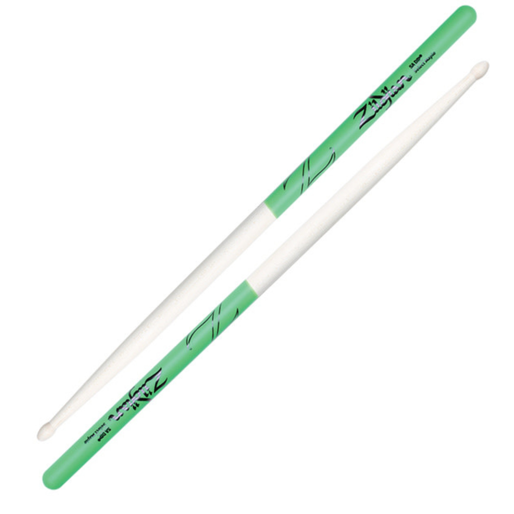 Zildjian Zildjian Green Dip Maple 5A Wood Tip Drumsticks