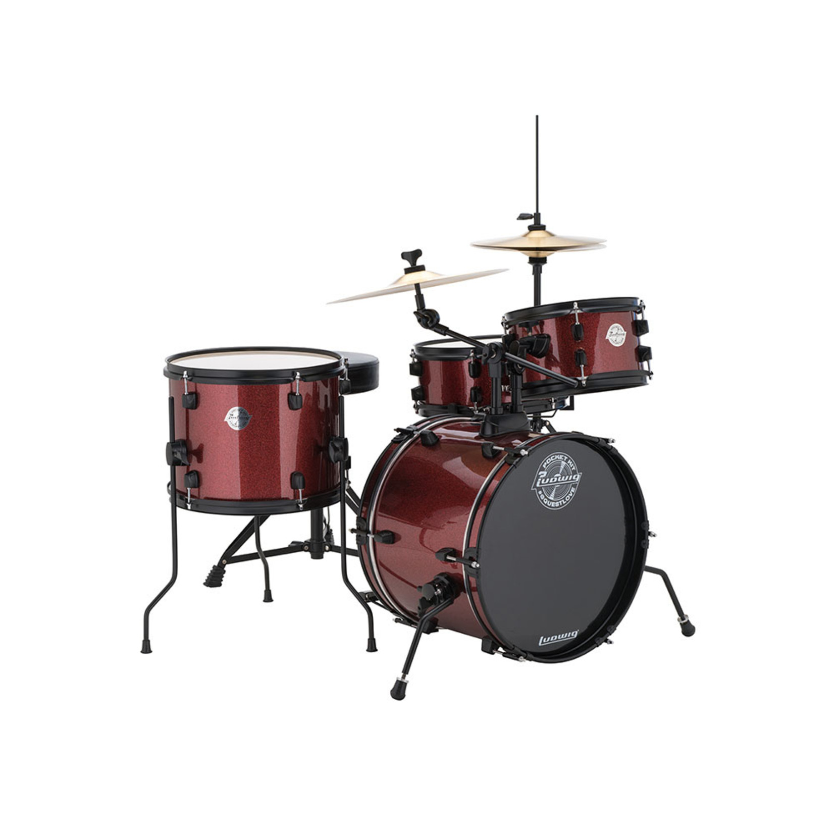 Ludwig Ludwig Pocket Kit Complete LC178XO25 (Red Sparkle)