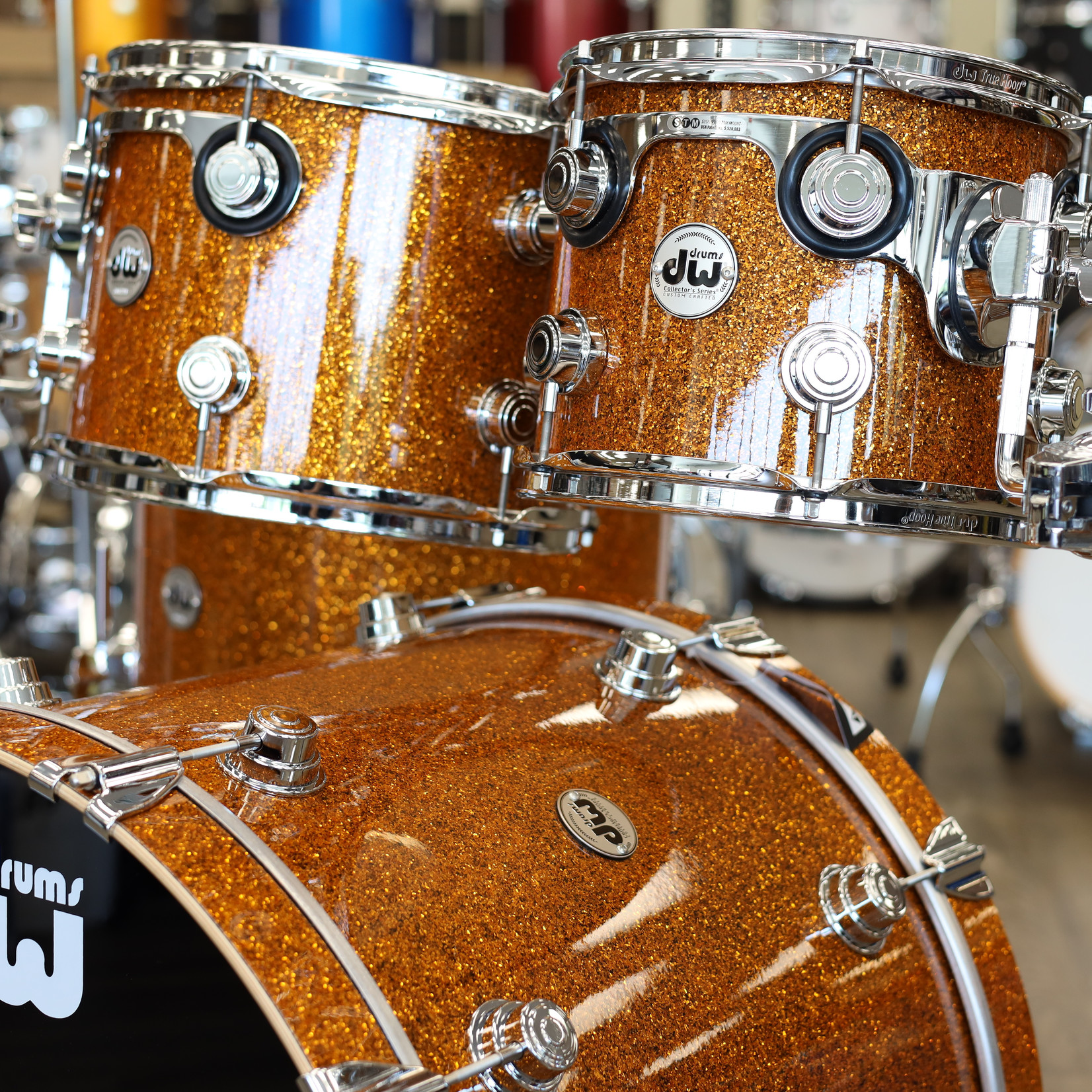 DW DW Collector's Series Maple 333 4-Piece Shell Pack 22/10/12/16 Burnt Orange Glass