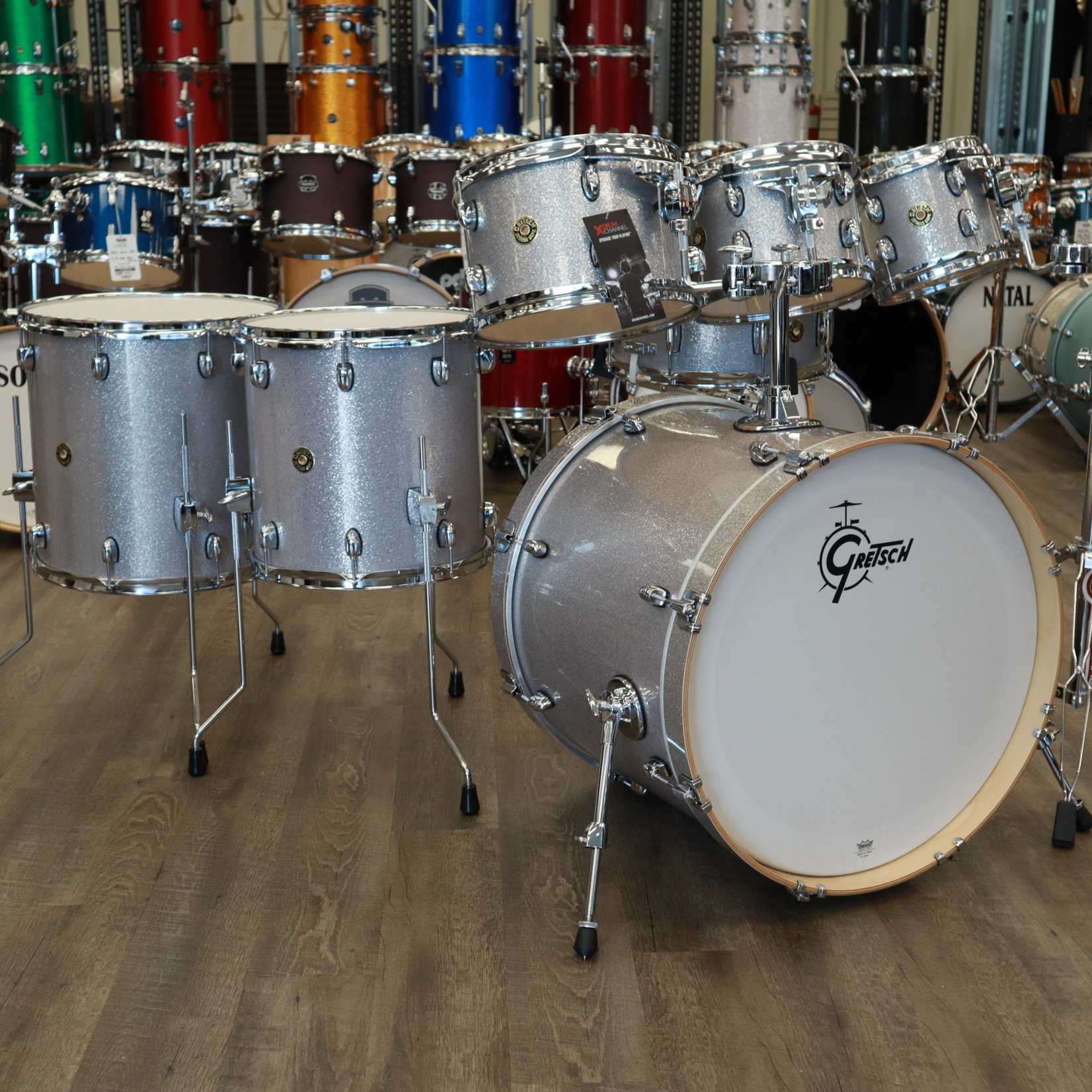 Gretsch Gretsch Catalina Maple 7-Pc Shell Pack 8/10/12/14/16/22/14s (Silver Sparkle)