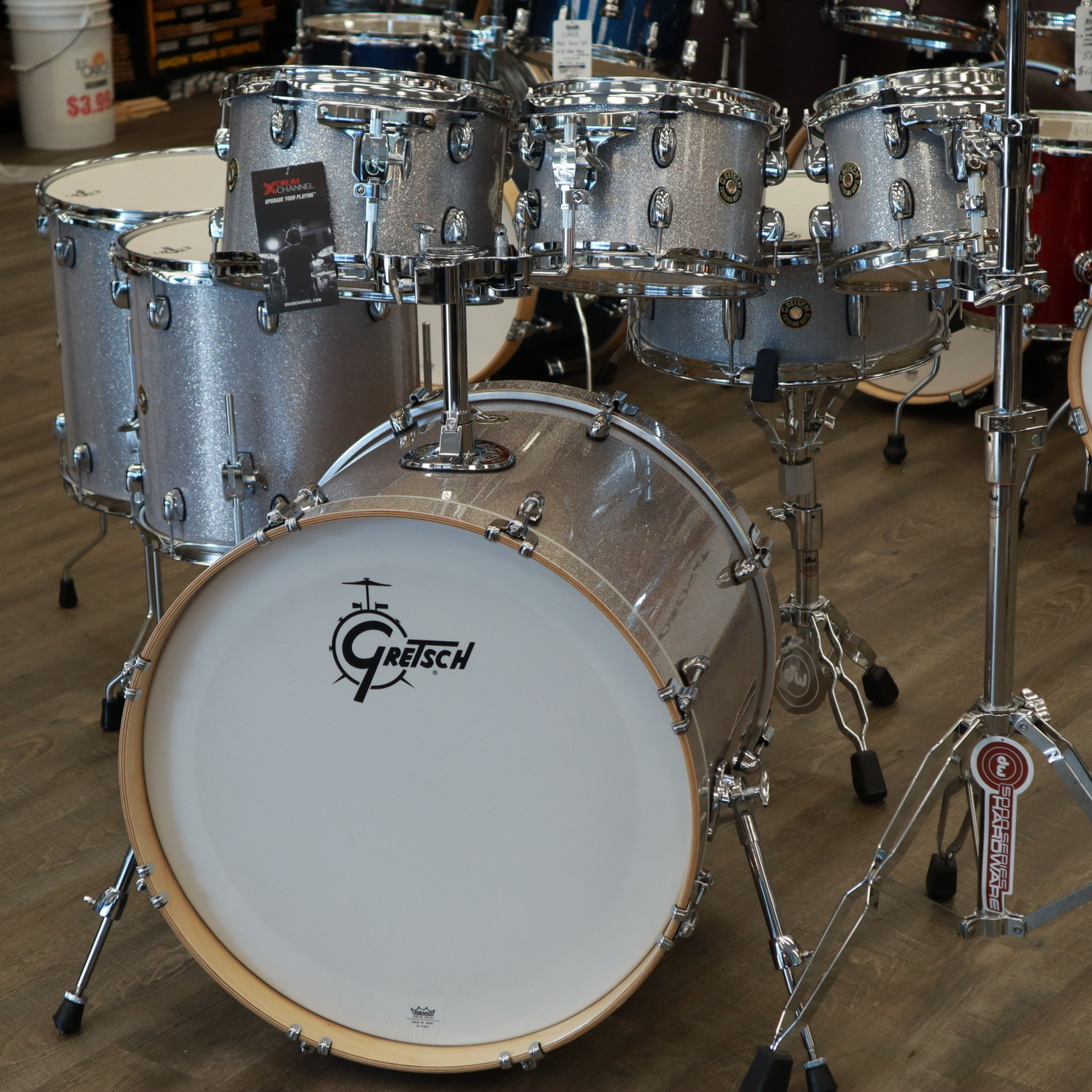 Gretsch Gretsch Catalina Maple 7-Pc Shell Pack 8/10/12/14/16/22/14s (Silver Sparkle)
