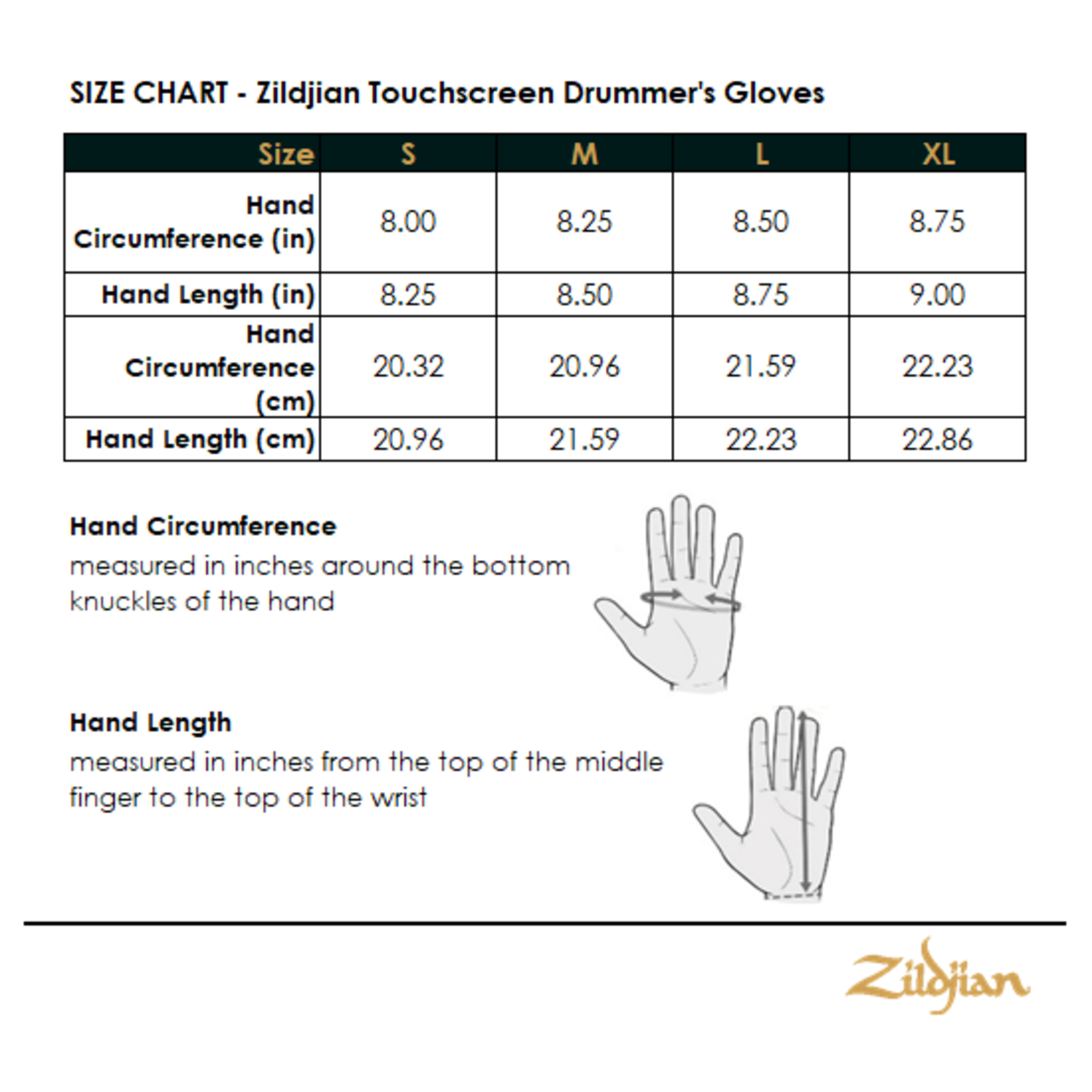 Zildjian Zildjian Touchscreen Drummer's Gloves