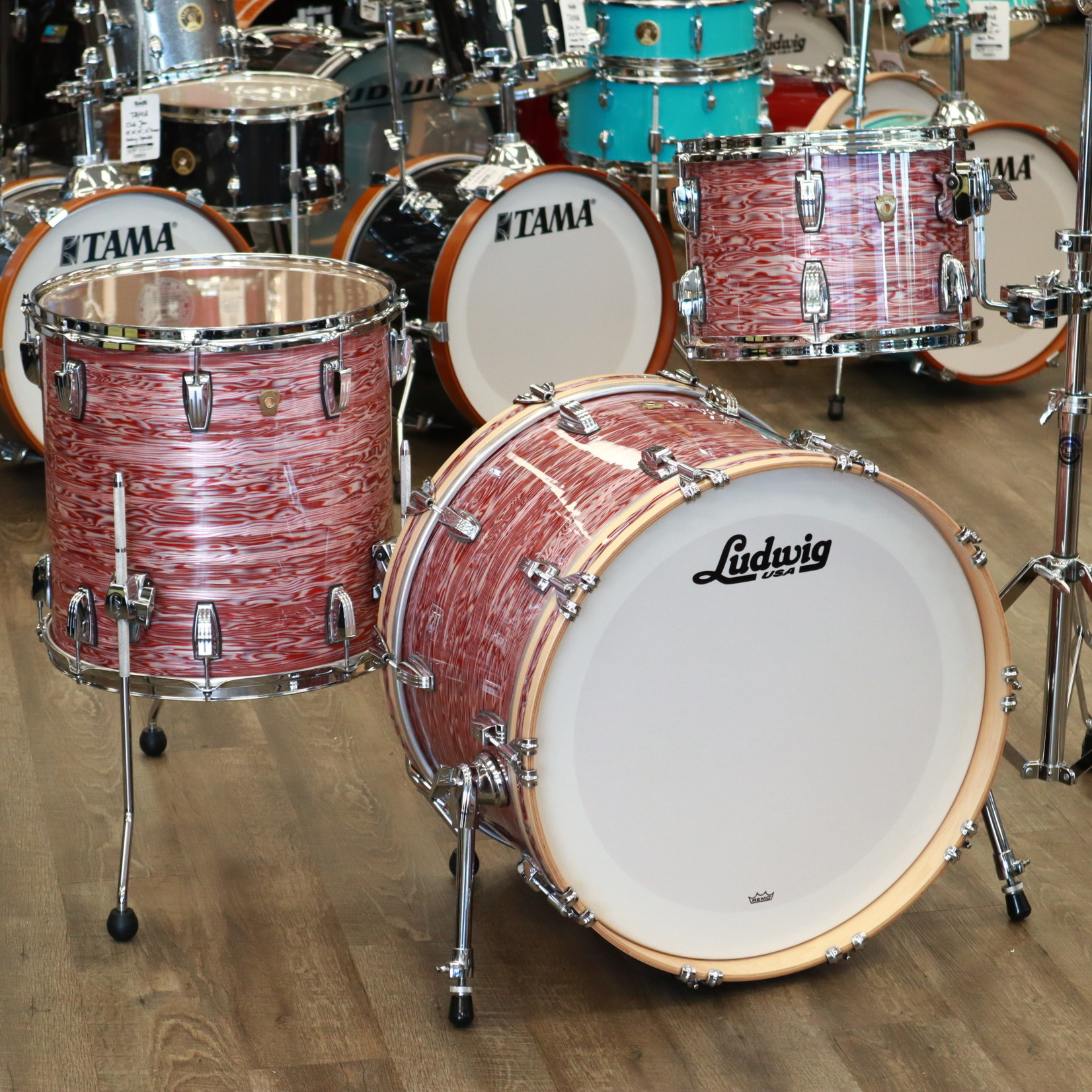 Ludwig Ludwig Classic Maple FAB 3-Piece Shell Pack 13/16/22 (Vintage Pink Oyster)