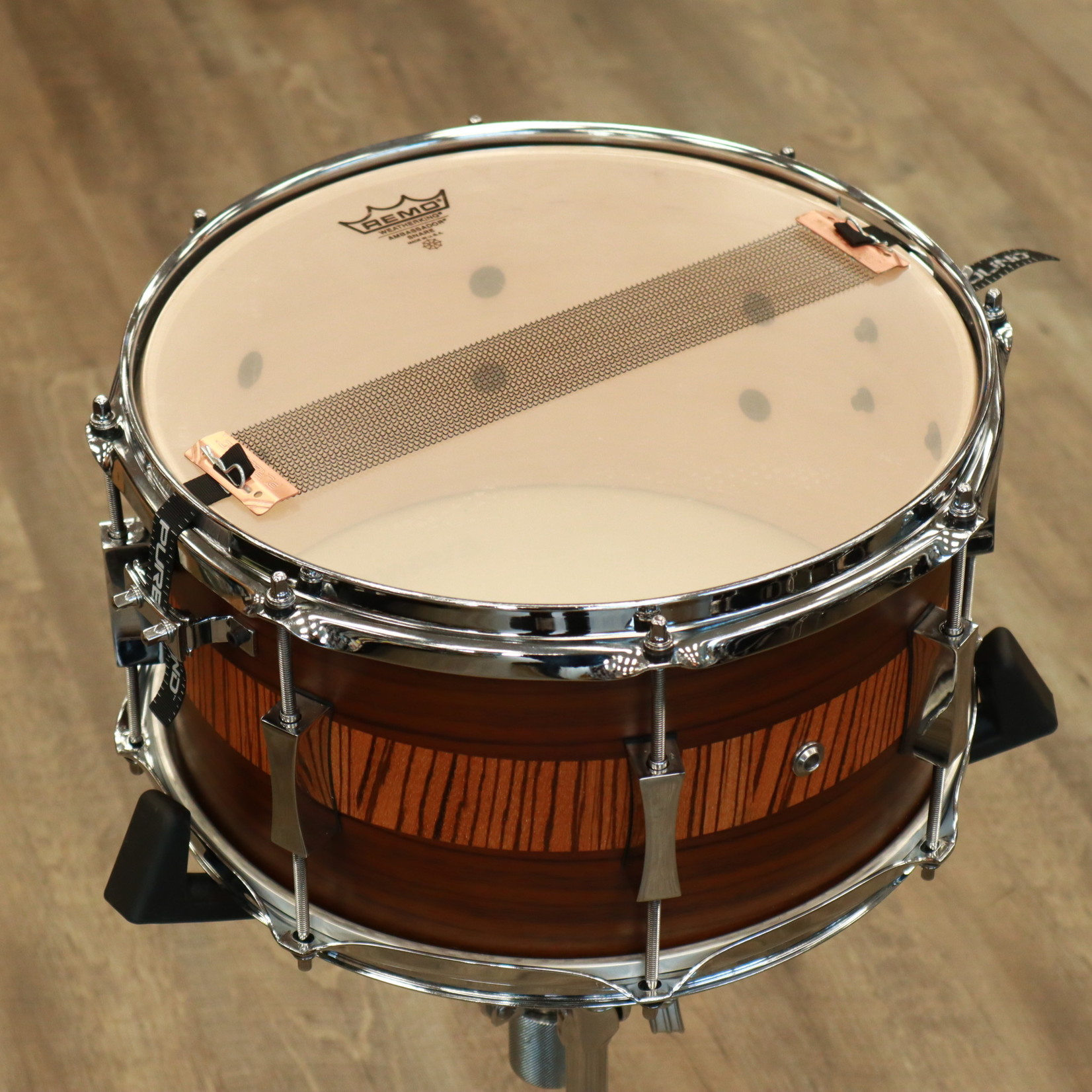 Pork Pie Pork Pie 7x13" Maple Snare Drum (Rosewood/ Zebrawood Veneer)