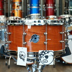 Pork Pie Pork Pie 7x14" "Cherry Pie" Cherry/ Bubinga Snare Drum w/ Tube Lugs & Stick Saver Hoops