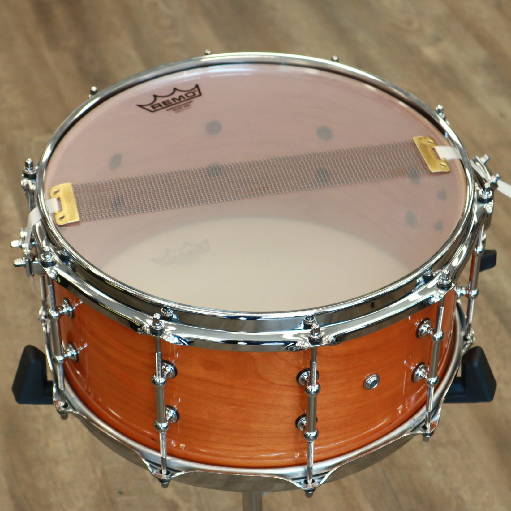 Pork Pie Pork Pie 7x14" "Cherry Pie" Cherry/ Bubinga Snare Drum w/ Tube Lugs & Stick Saver Hoops