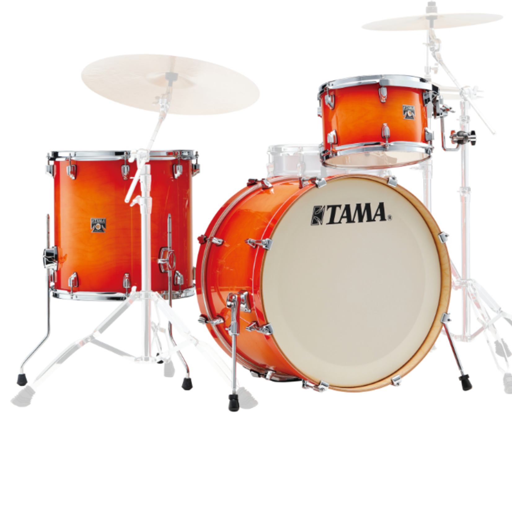 Tama Tama Superstar Classic Maple 3-Pc Shell Pack 12/16/22 (Tangerine  Lacquer Burst)