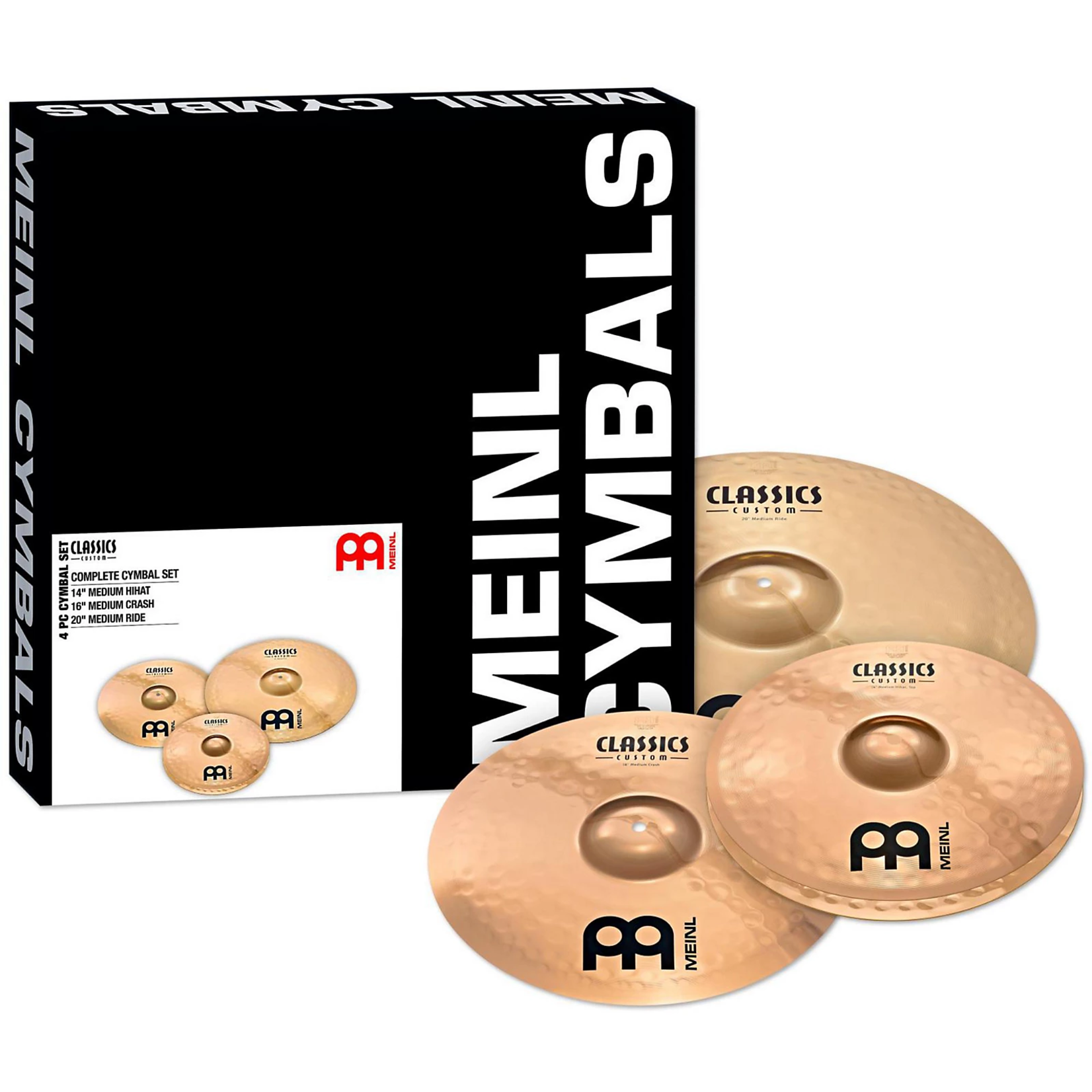 Meinl Meinl Classics Custom Brilliant Complete Cymbal Pack (all Medium) 20/16/14HH CC141620