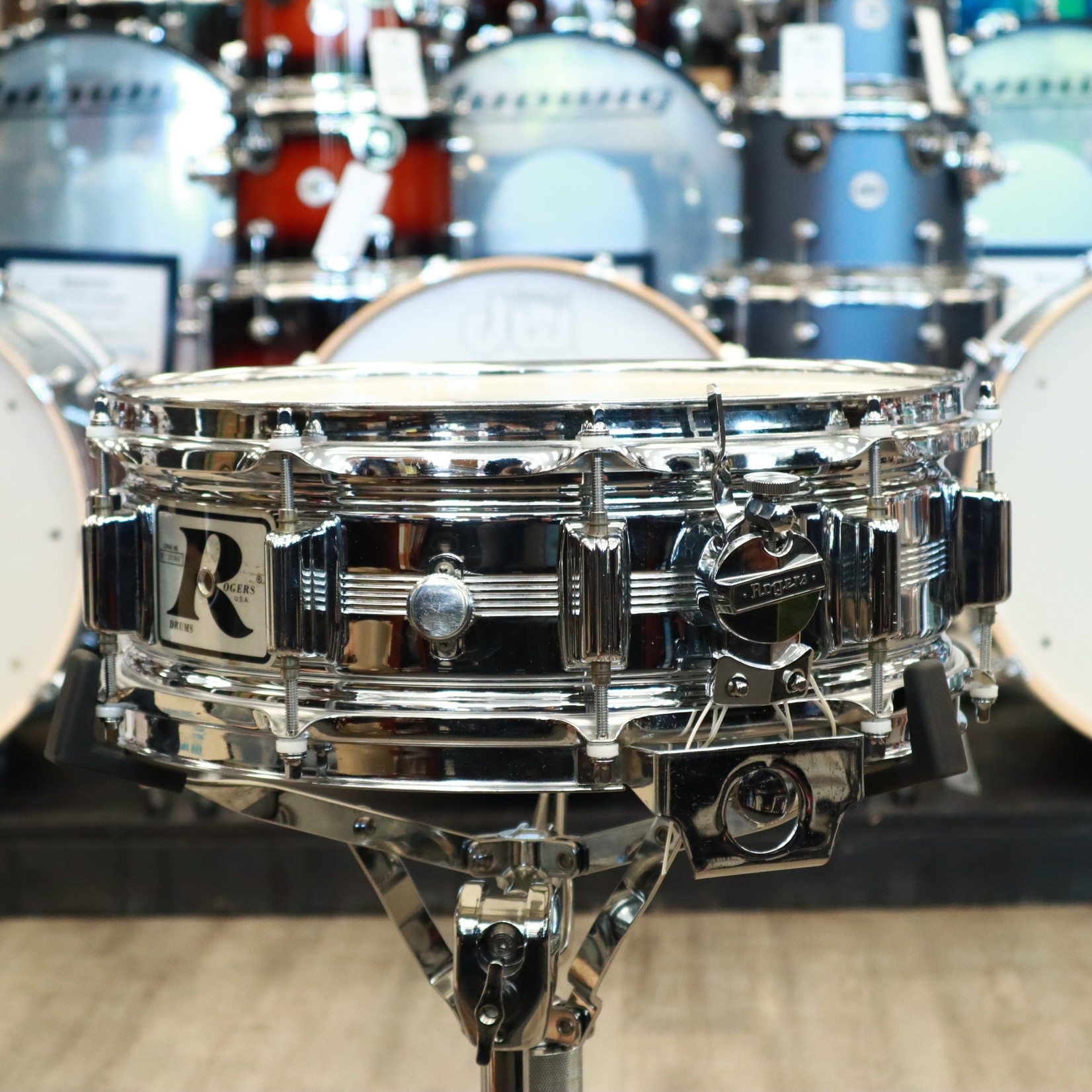 Rogers Used 1978 Rogers Dynasonic 5x14" Chrome over Brass Snare Drum