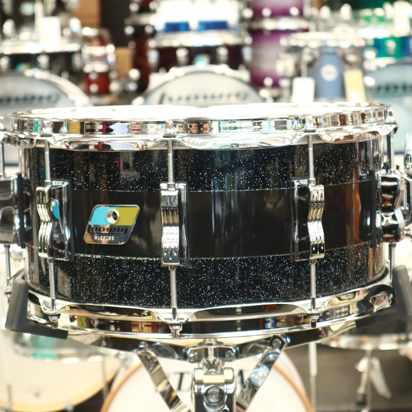 Ludwig 50th Anniversary LTD Vistalite 6.5x14 Snare Drum Black