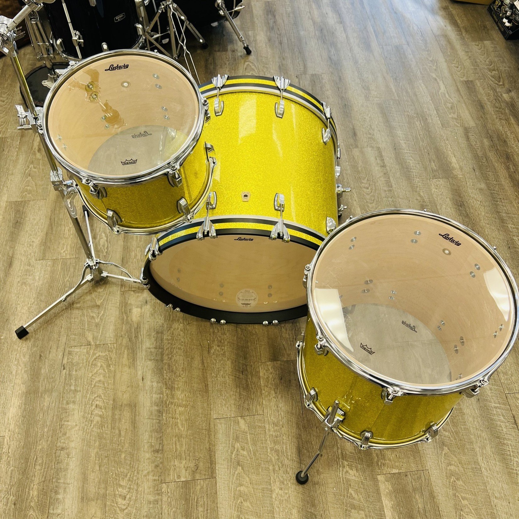 Ludwig Ludwig Classic Maple 3-Piece Shell Pack 12/16/22 (Yellow Glitter)