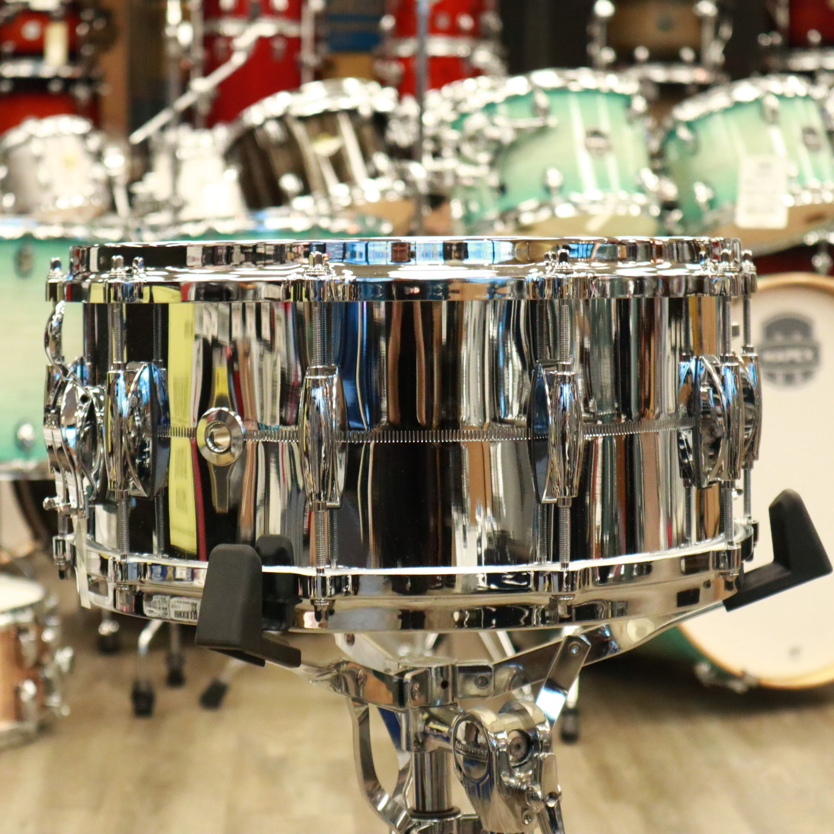 Premier “1026” Chrome on Steel Snare Drum. Cleaning and re-assembly –  Garageland