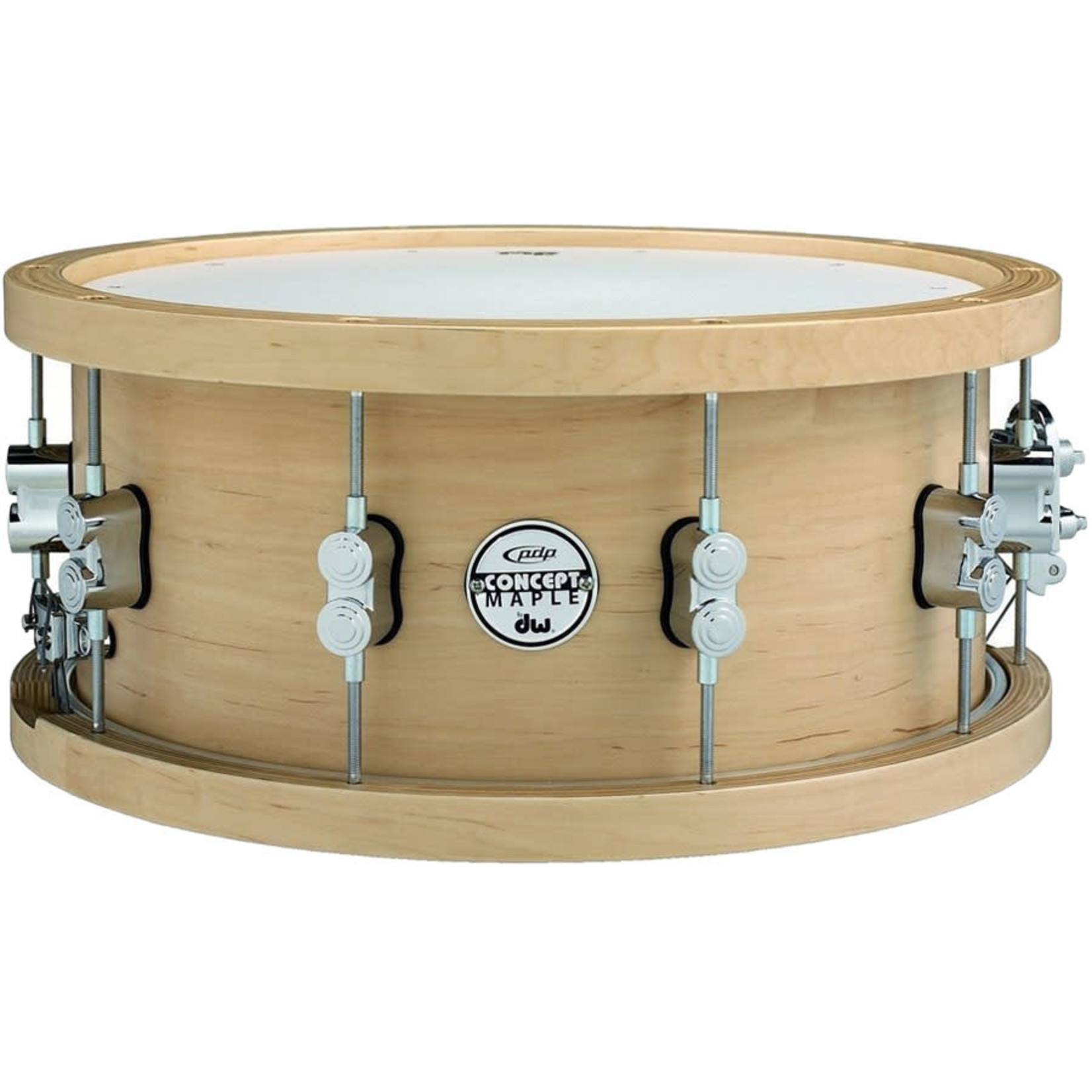 PDP PDP 20-ply Maple Snare Drum 6.5x14 with Wood Hoops (Clear Lacquer over Natural Maple)