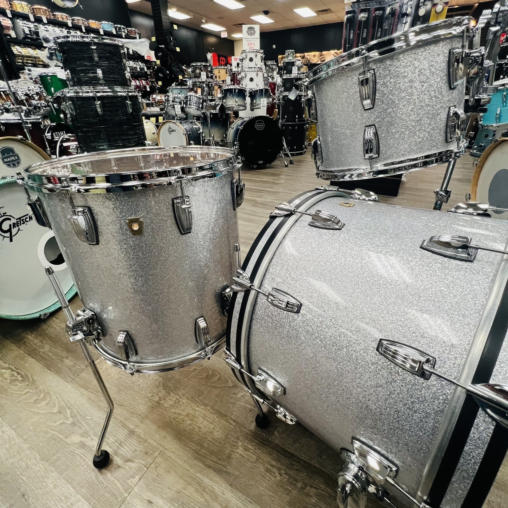 Ludwig Ludwig Classic Maple FAB 3-Piece Shell Pack 13/16/22 (Silver Sparkle)