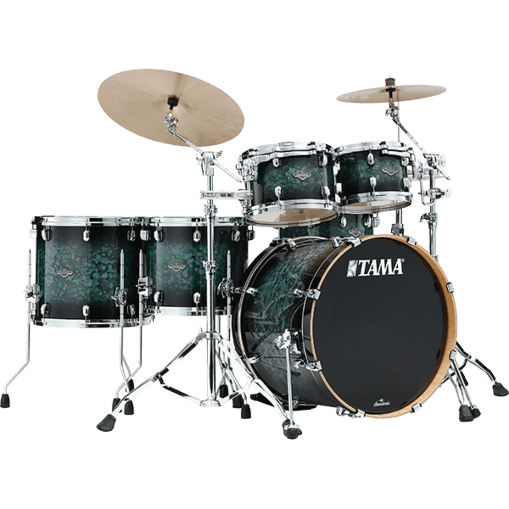 Tama Tama Starclassic Performer Maple/Birch 5-Piece Shell Pack 10/12/14/16/22 (Molten Steel Blue Burst) MBS52RZSMSL