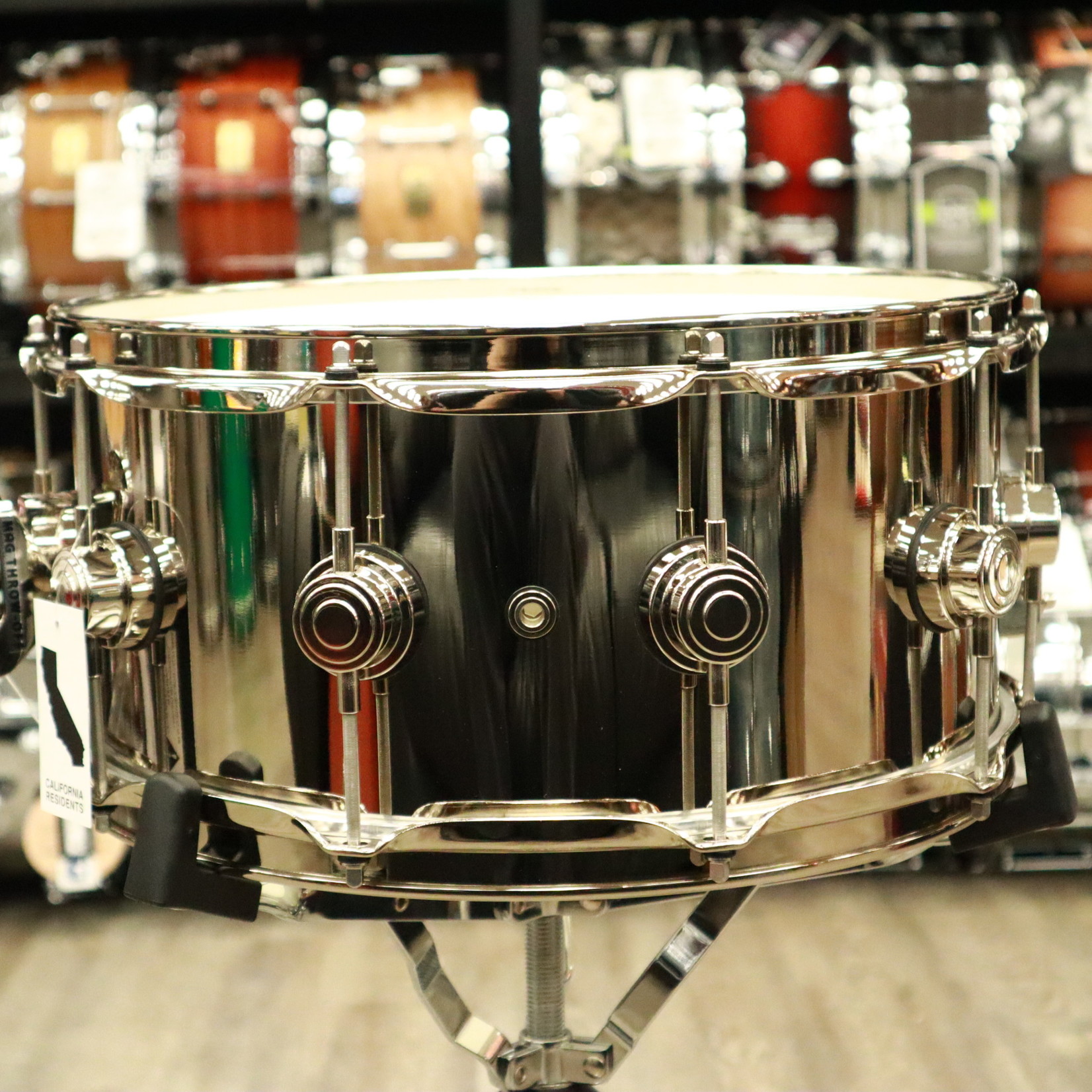 DW DW Collector's Series 6.5x14" Nickel over Brass Snare w/ Nickel Hardware