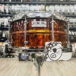 Pork Pie Pork Pie 6.5x14" Patina Brass Snare Drum w/ Alcohol Ink (#5)