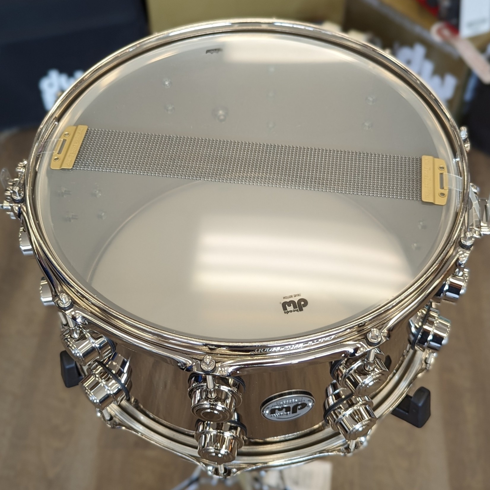 DW DW Collector's Series 8x14" Nickel over Brass Snare with Nickel Hardware
