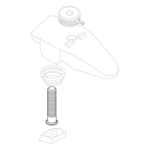 DW DW Toe Clamp Screw Flat Phil 1-5/8 1/4-20 DWSM062