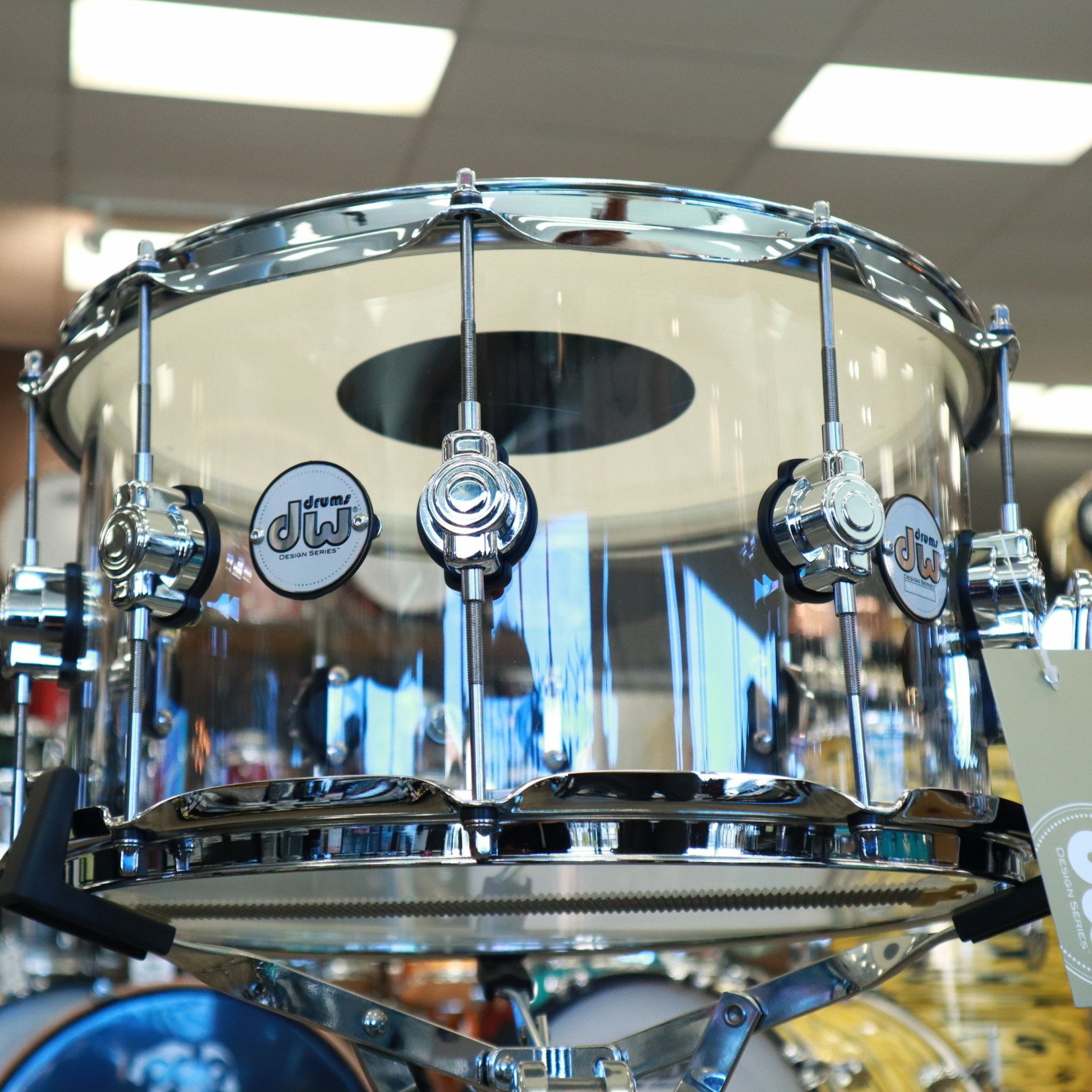 DW DW Design Series 8x14" Clear Acrylic Snare Drum DDAC0814SSCL1