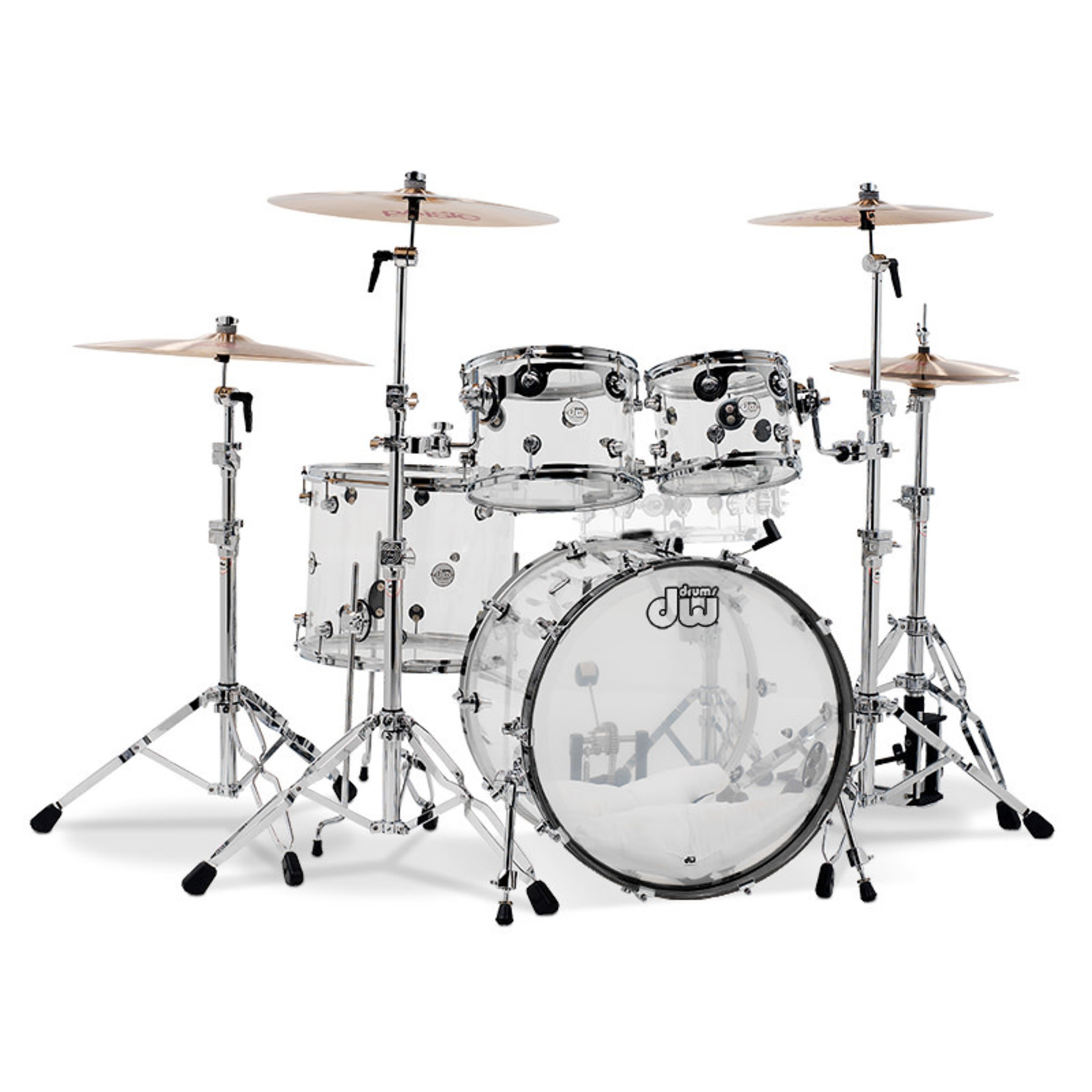 DW DW Design Series Clear Seamless Acrylic 4-Piece Shell Pack 10/12/16/22 DDAC2214CL