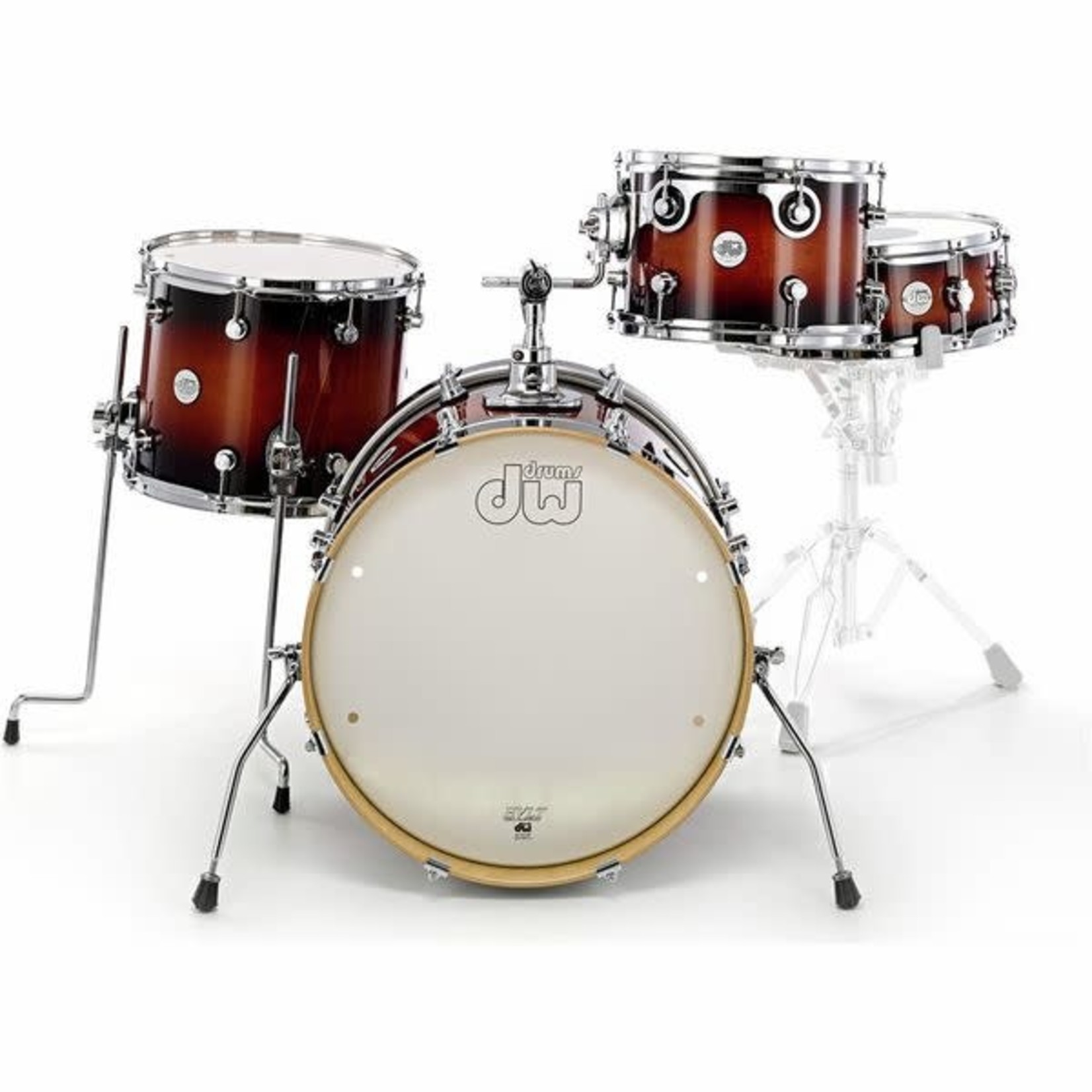 DW DW Design Series Frequent Flyer 4-pc Shell Pack (20/12/14/5x14") Tobacco Burst