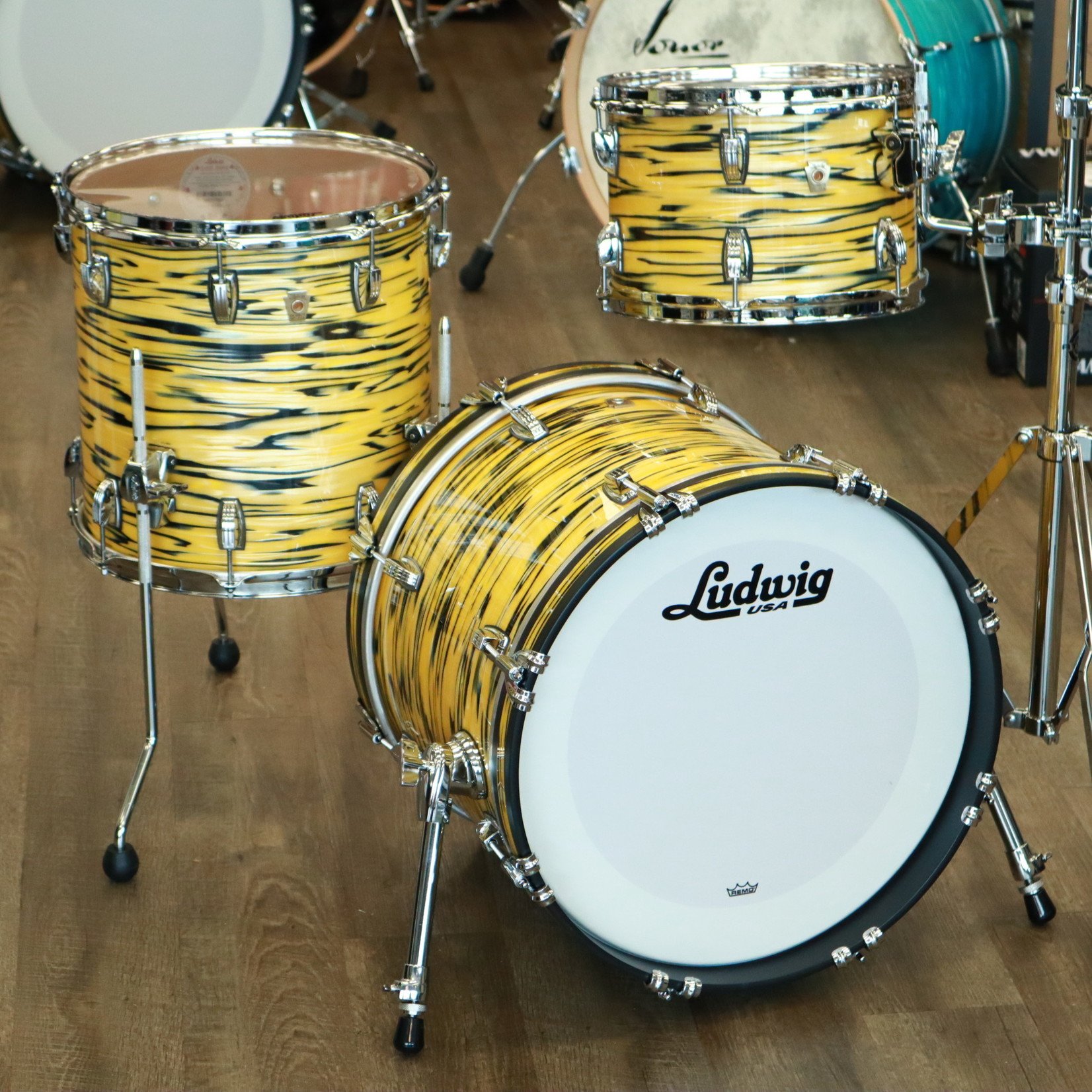 Ludwig Ludwig Classic Maple Jazzette 3Pc Shell Pack 12/14/18 (Lemon Oyster)