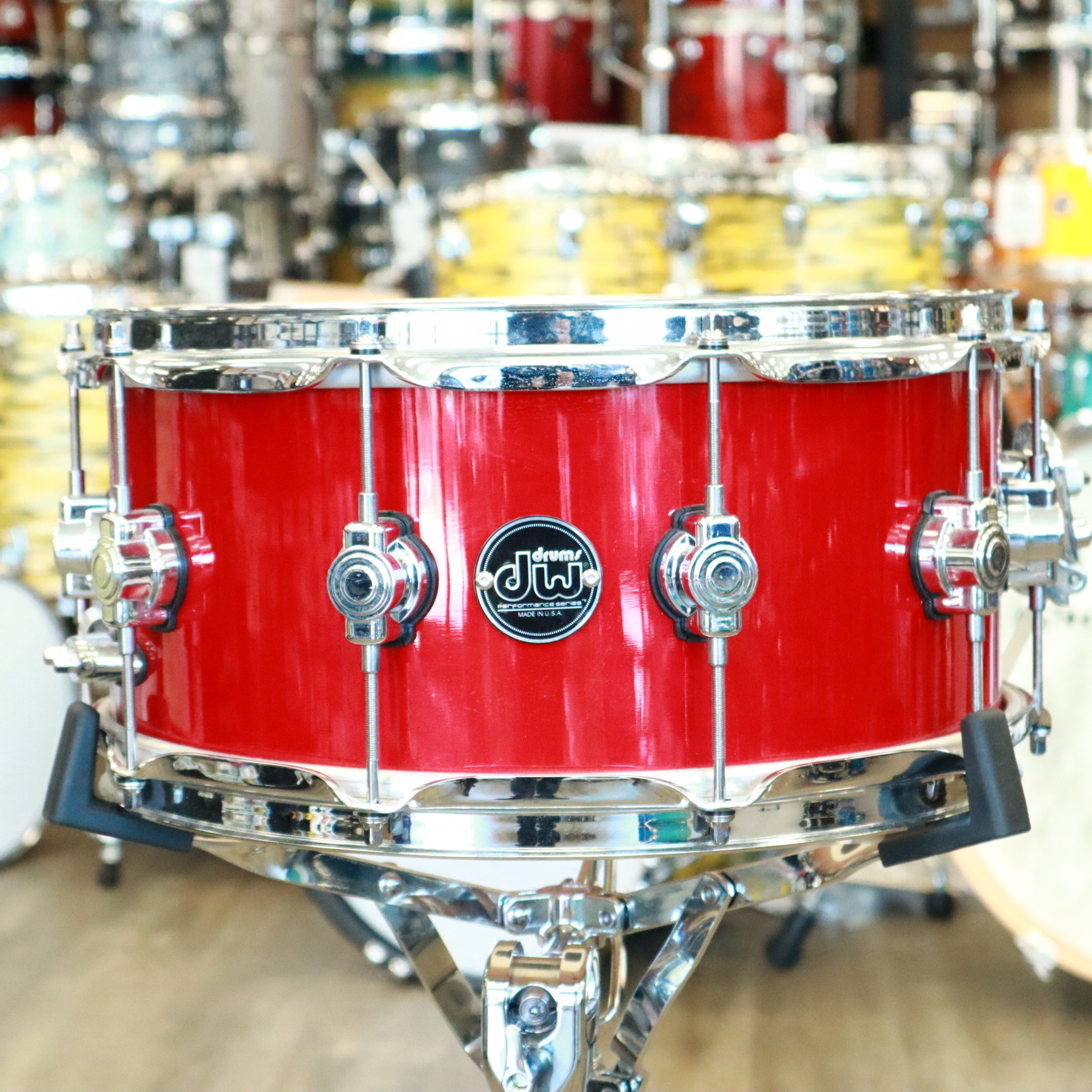 DW Like-New DW Performance Series 6.5x14" Snare Drum (Cherry Stain)