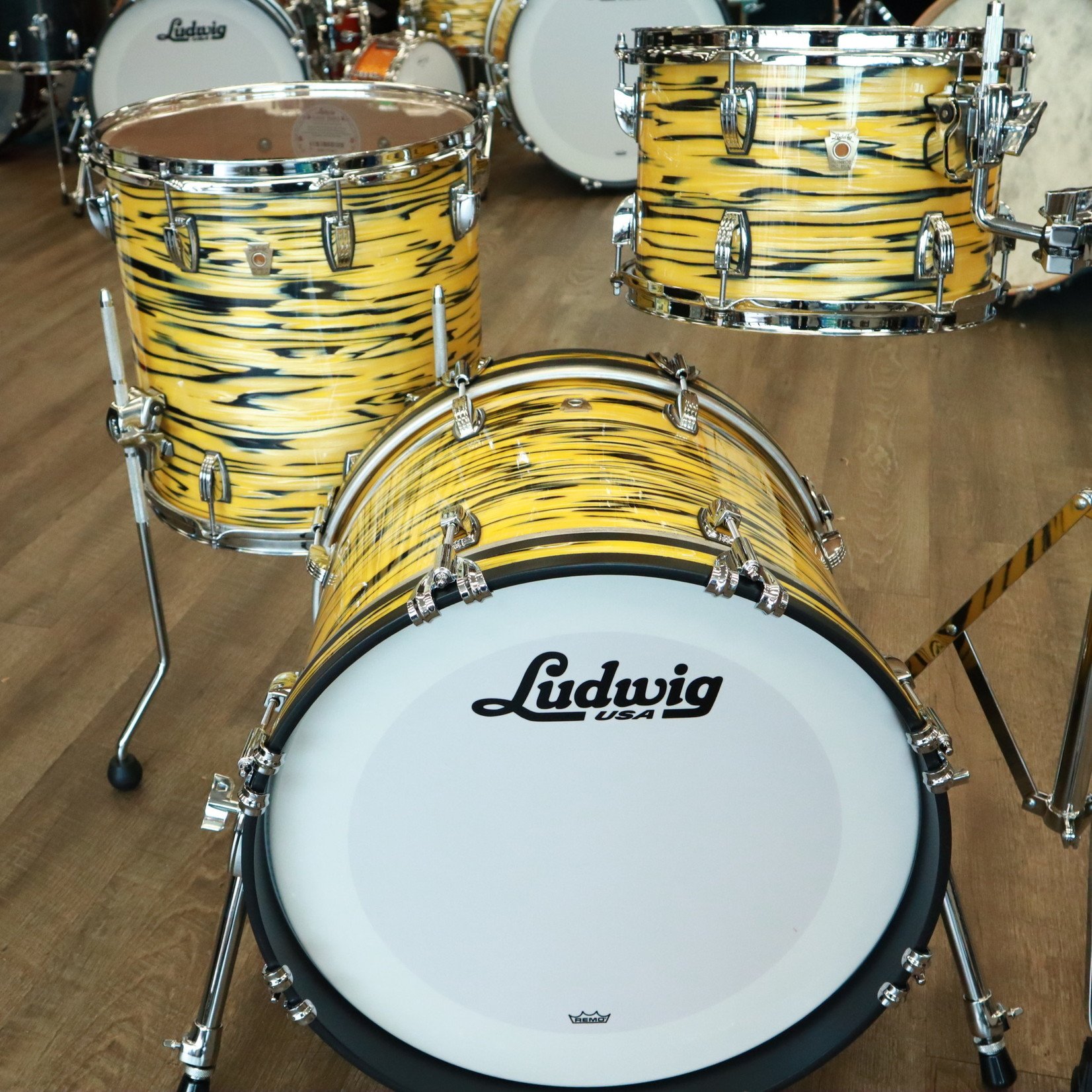 Ludwig Ludwig Classic Maple Jazzette 3Pc Shell Pack 12/14/18 (Lemon Oyster)