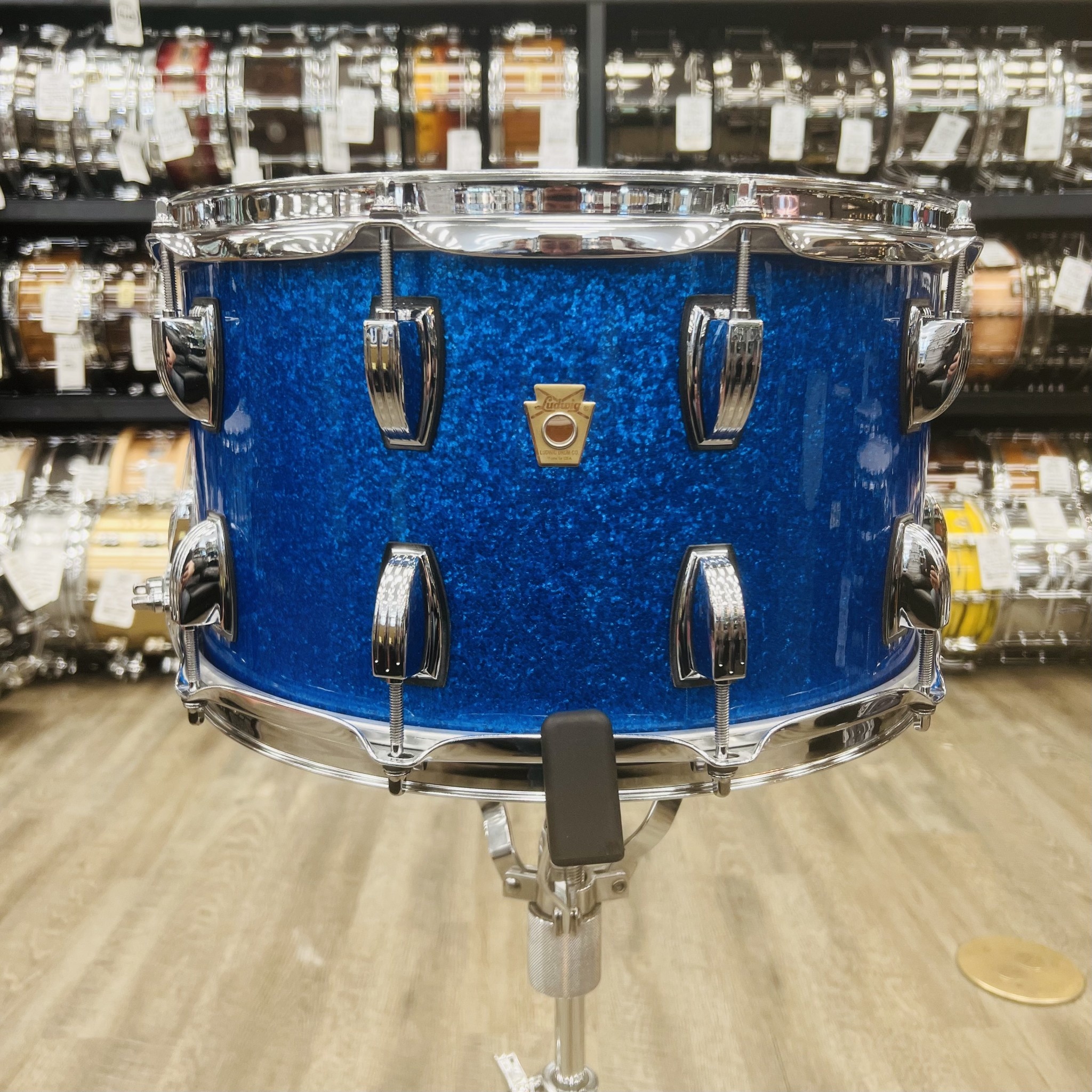 Ludwig Legacy Mahogany 8x14" Snare Drum (Blue Sparkle) 2112 PERCUSSION